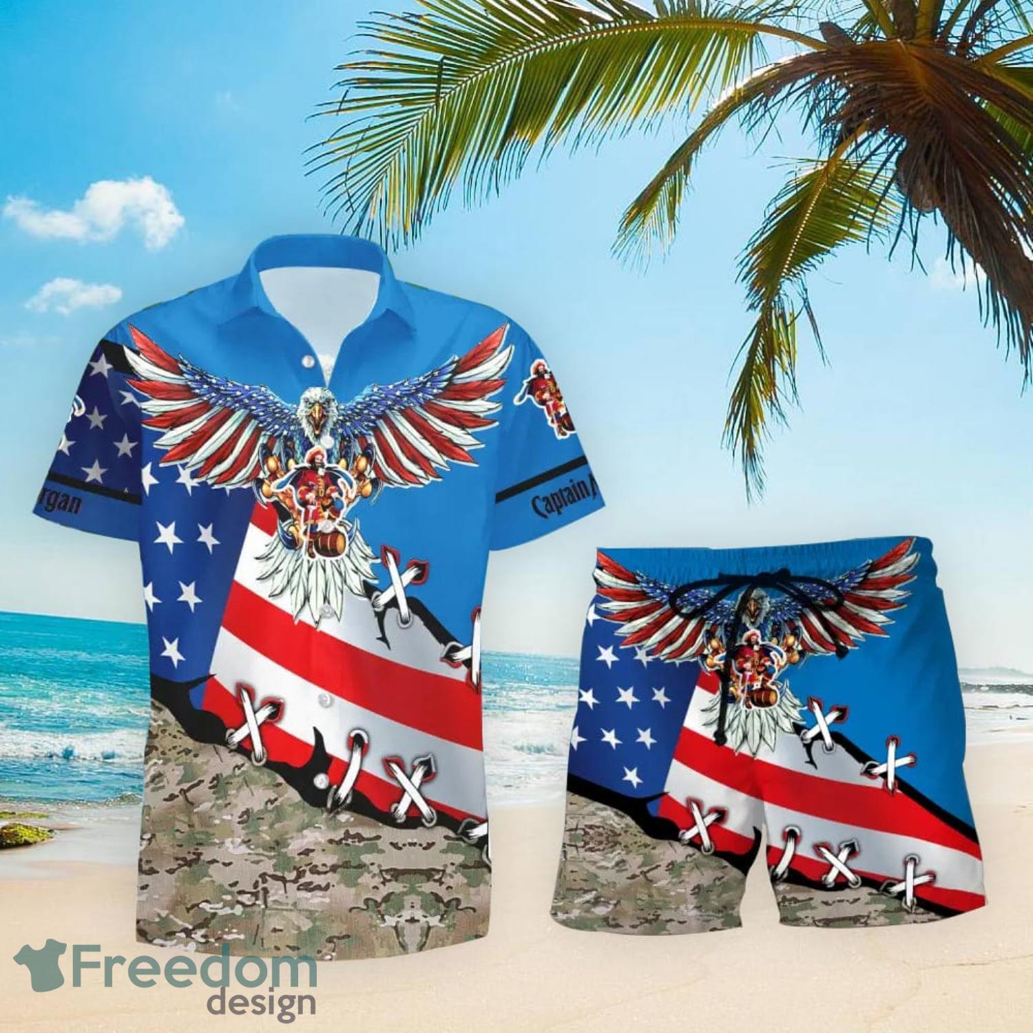 4th Of July Eagles Funny Hawaiian Shirt - Banantees