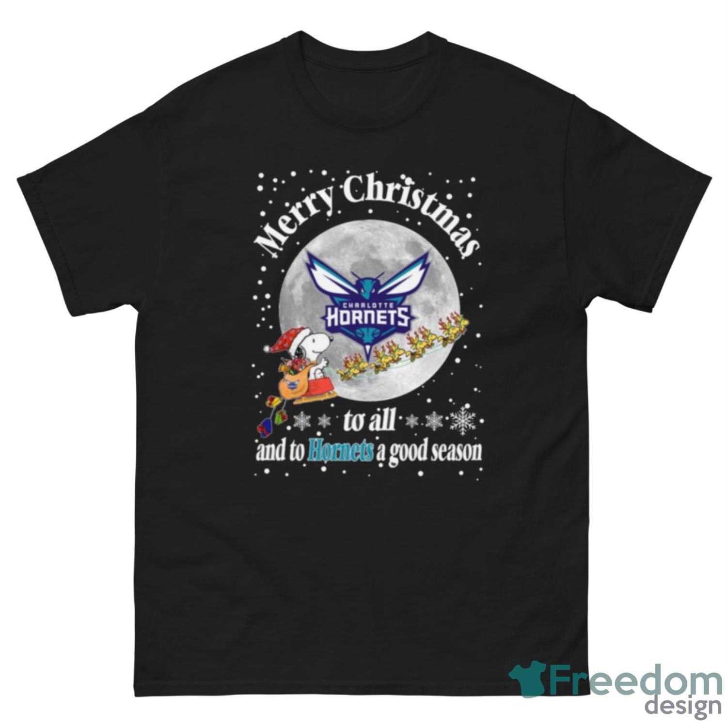 Charlotte Hornets Merry Christmas To All And To Hornets A Good Season NBA Basketball Sports T Shirt - G500 Men’s Classic Tee