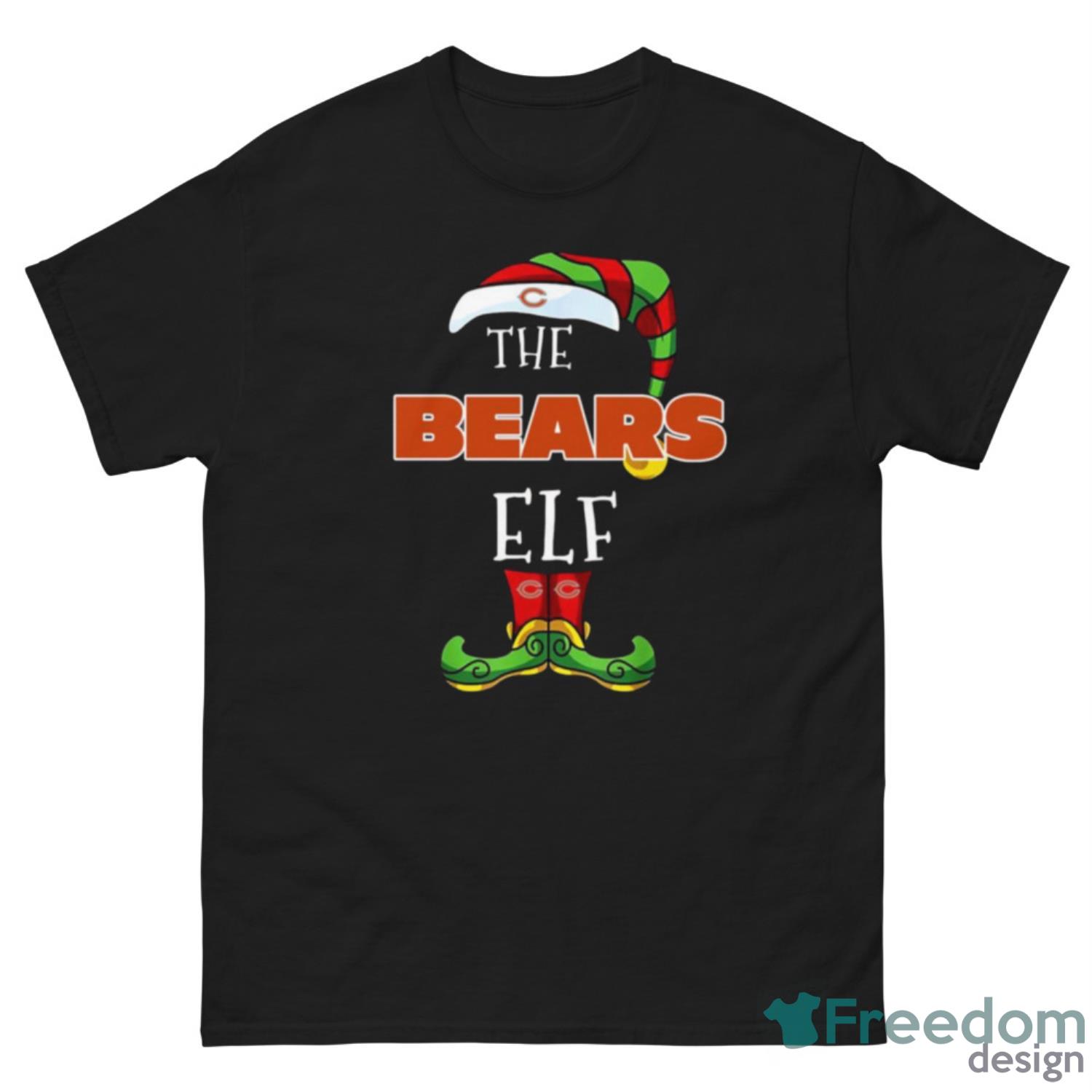 Chicago Bears Christmas ELF Funny NFL T Shirt - Freedomdesign