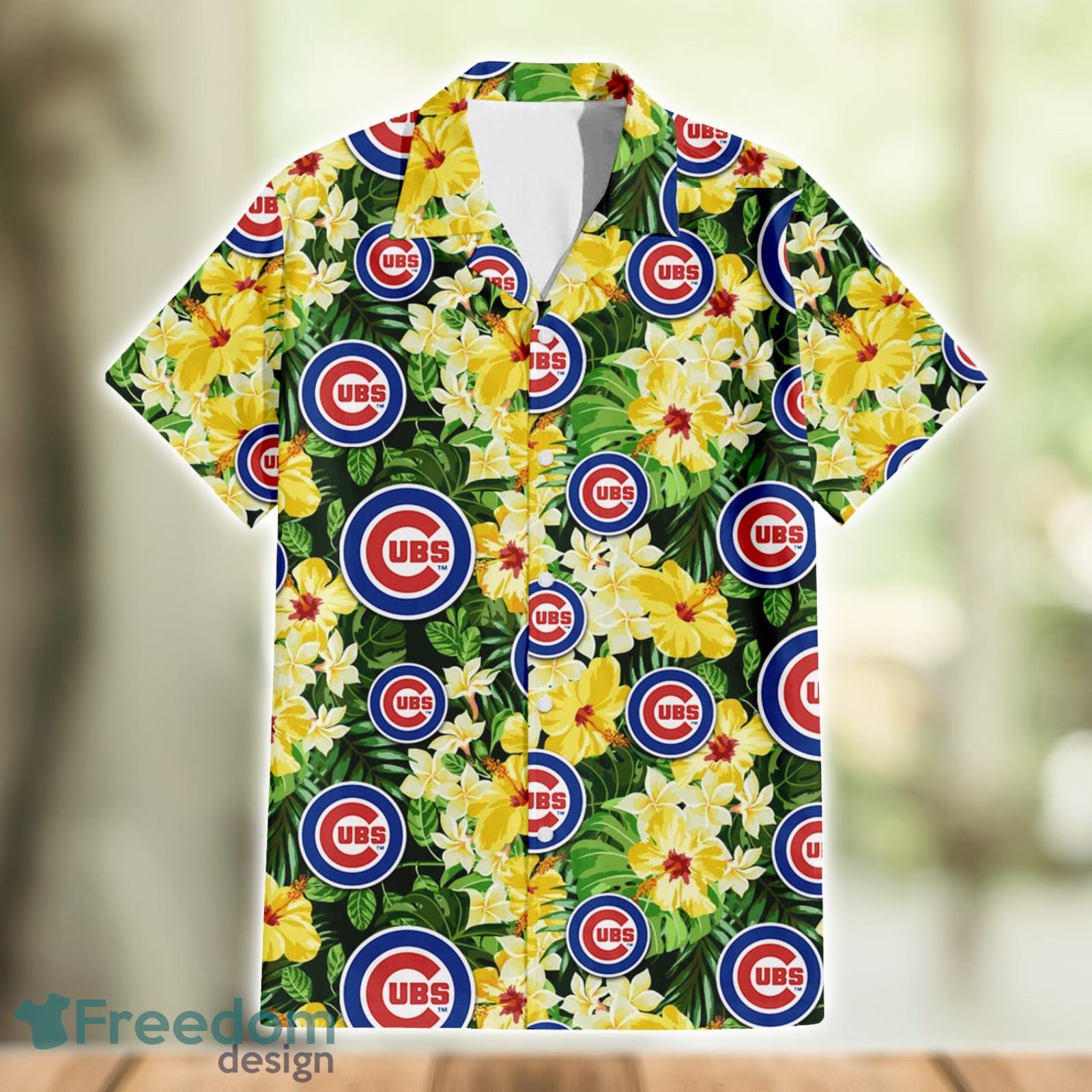 Chicago Cubs Hawaiian With Floral Summer Vacation Hawaiian Shirt