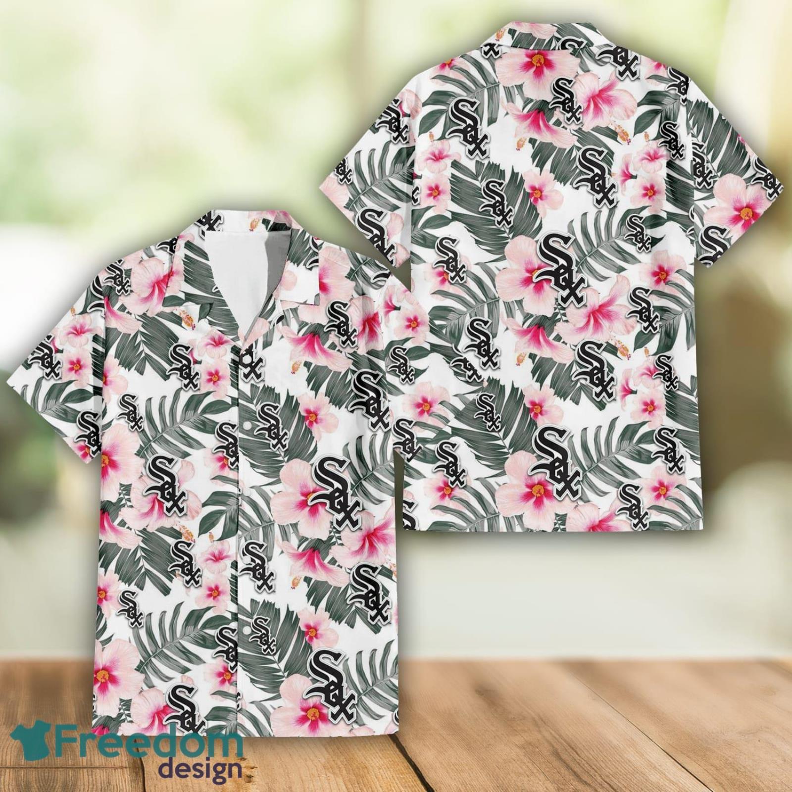 Chicago White Sox Pink Flower And Logo Pattern Hawaiian Shirt For Fans -  Freedomdesign