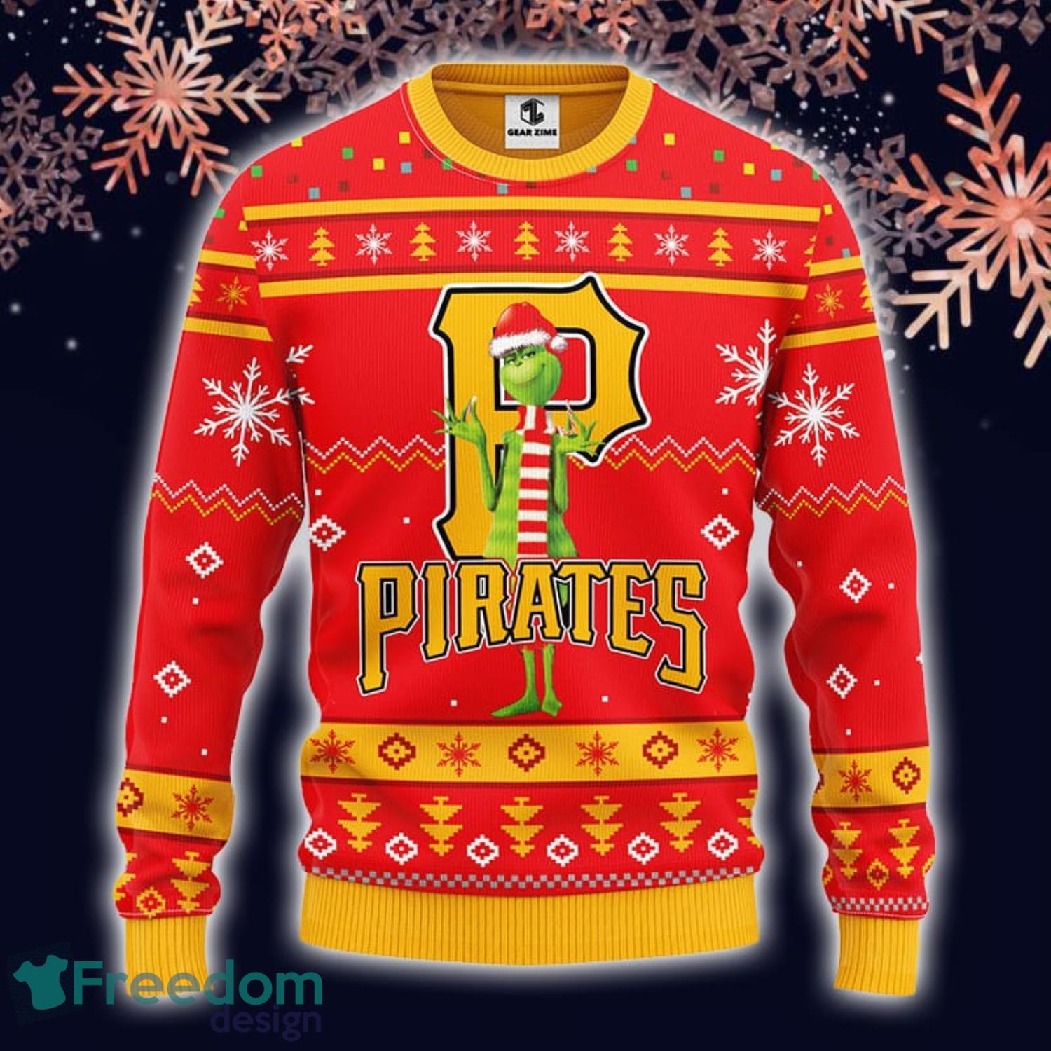 Christmas Gift MLB Pittsburgh Pirates Logo With Funny Grinch Christmas Red  Ugly Sweater – G Fanatics
