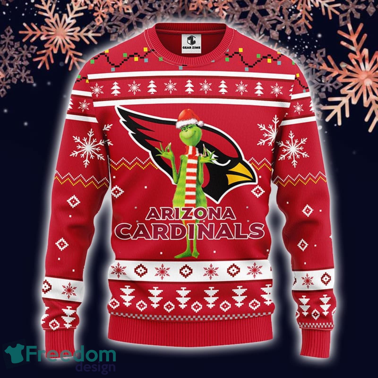 Men And Women Christmas Gift NFL Arizona Cardinals Cute 12 Grinch