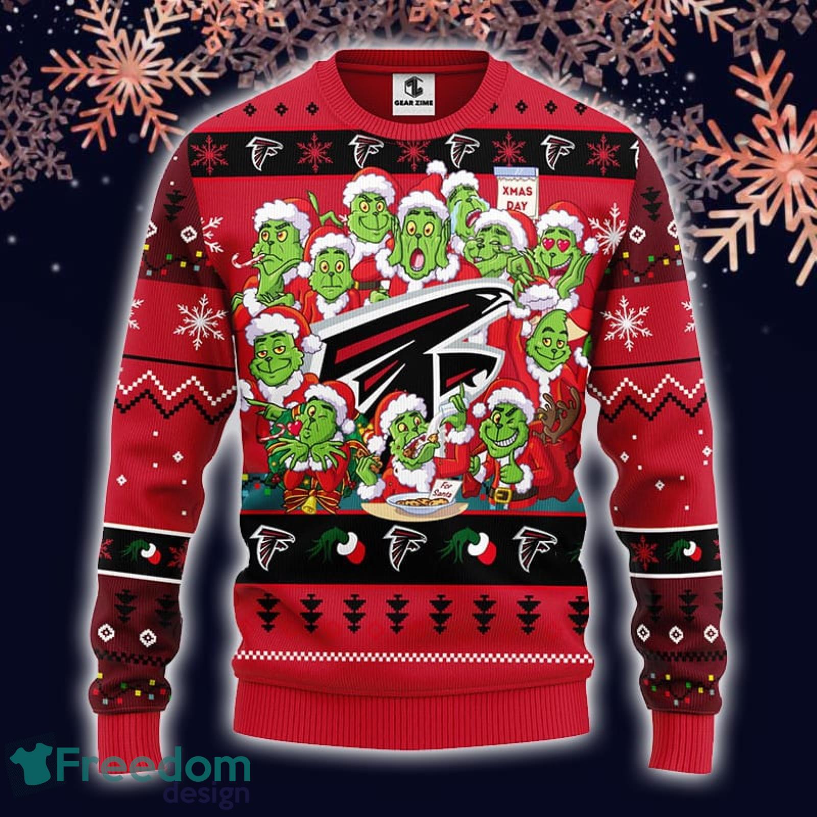 Atlanta Falcons Christmas Grinch Sweater For Fans - Freedomdesign