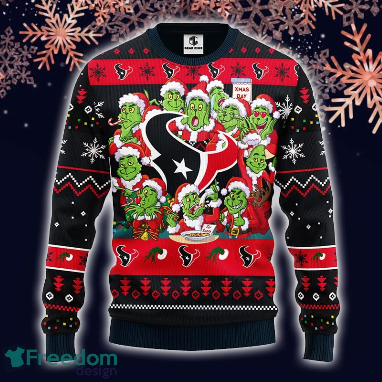 Houston Texans NFL Team HoHoHo Mickey Funny Ugly Christmas Sweater