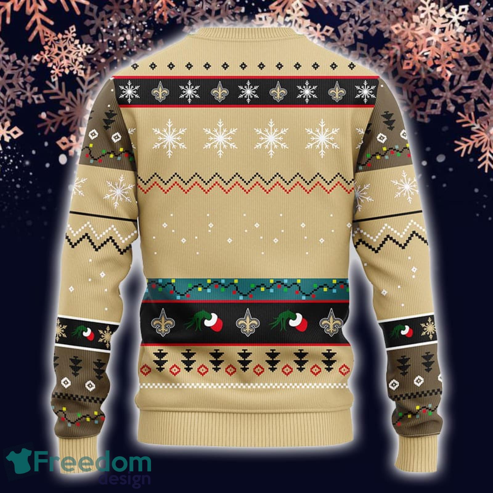 New Orleans Saints Fans Reindeer Pattern Ugly Christmas Sweater Gift -  Freedomdesign