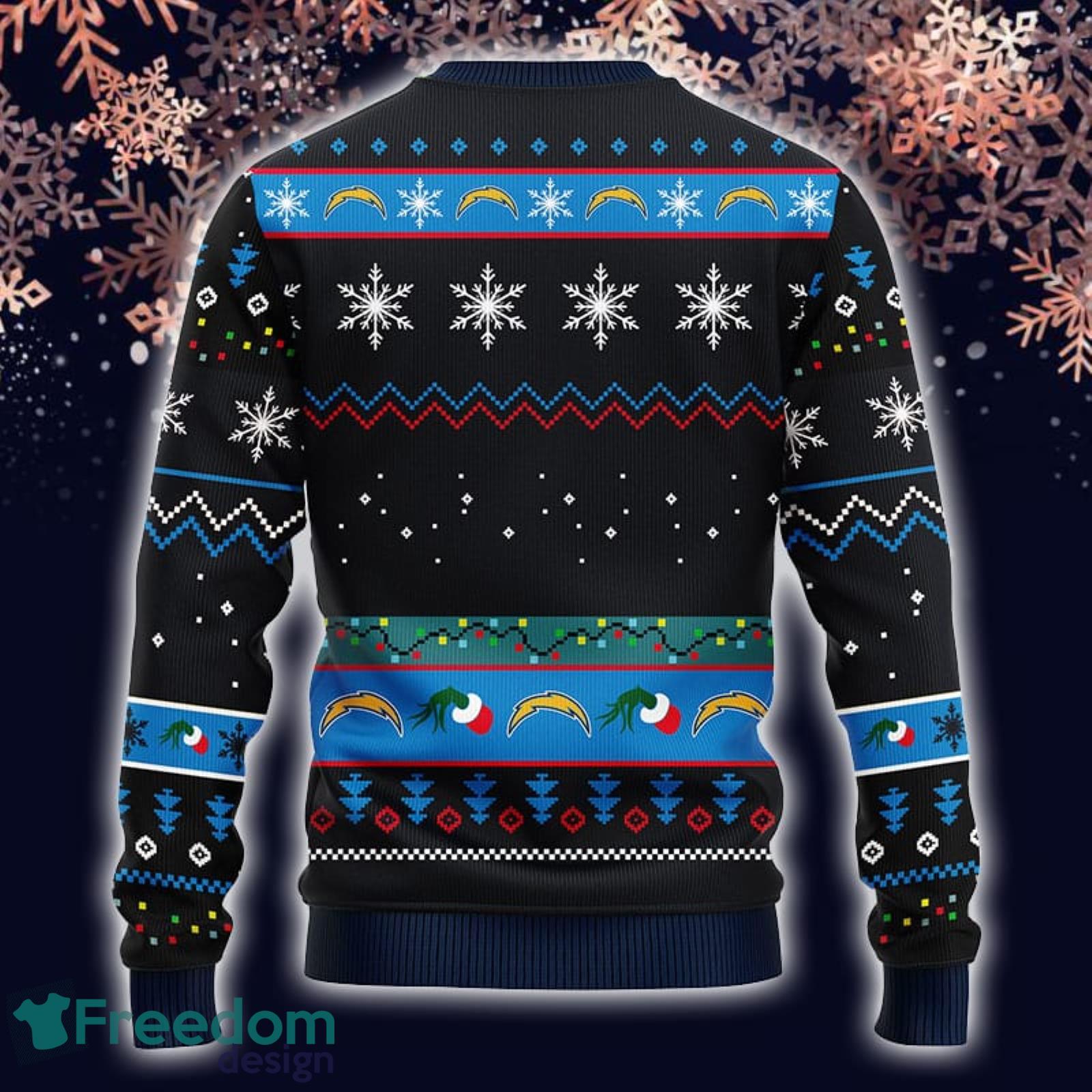 NFL Los Angeles Chargers Sled 3D Ugly Christmas Sweater Custom