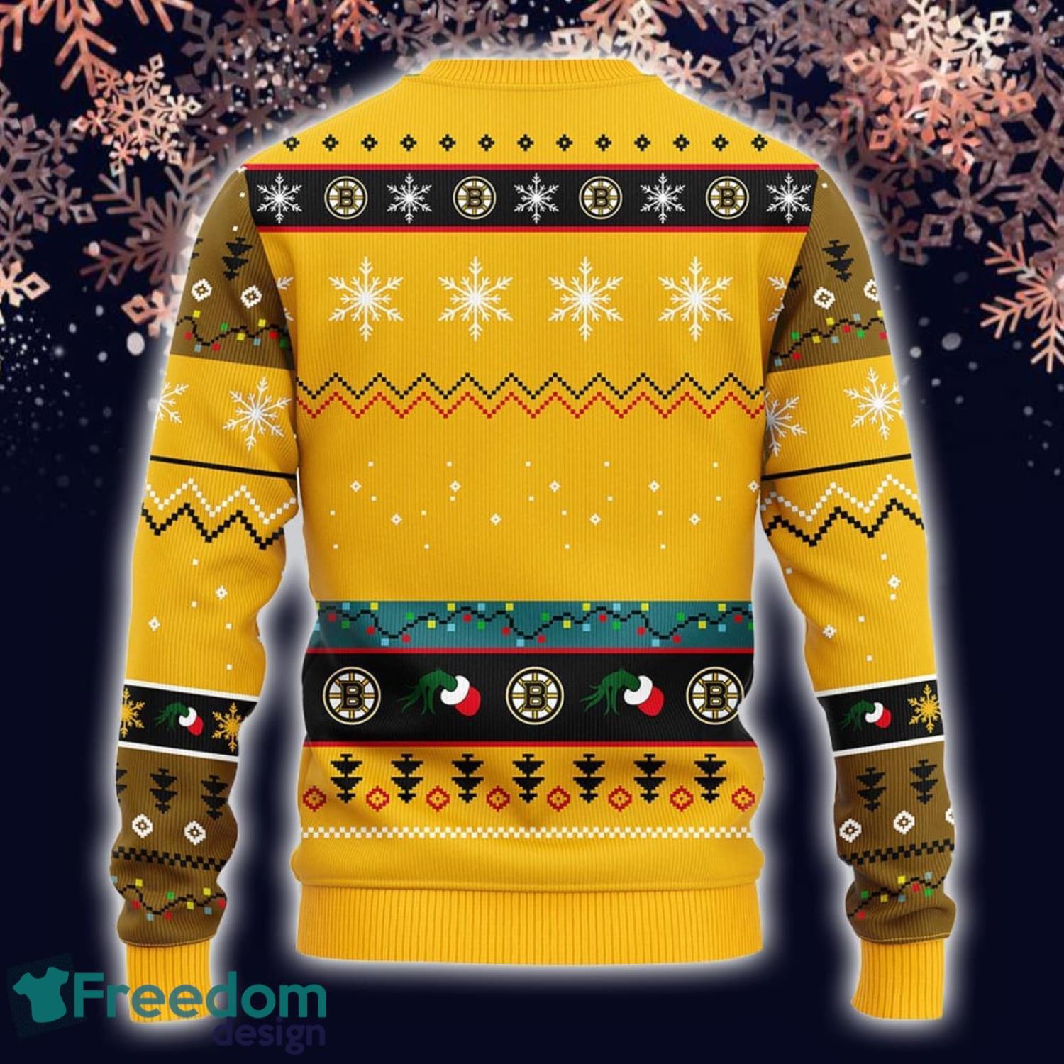Boston Bruins Fans Santa Claus Pattern Ugly Christmas Sweater Gift -  Freedomdesign