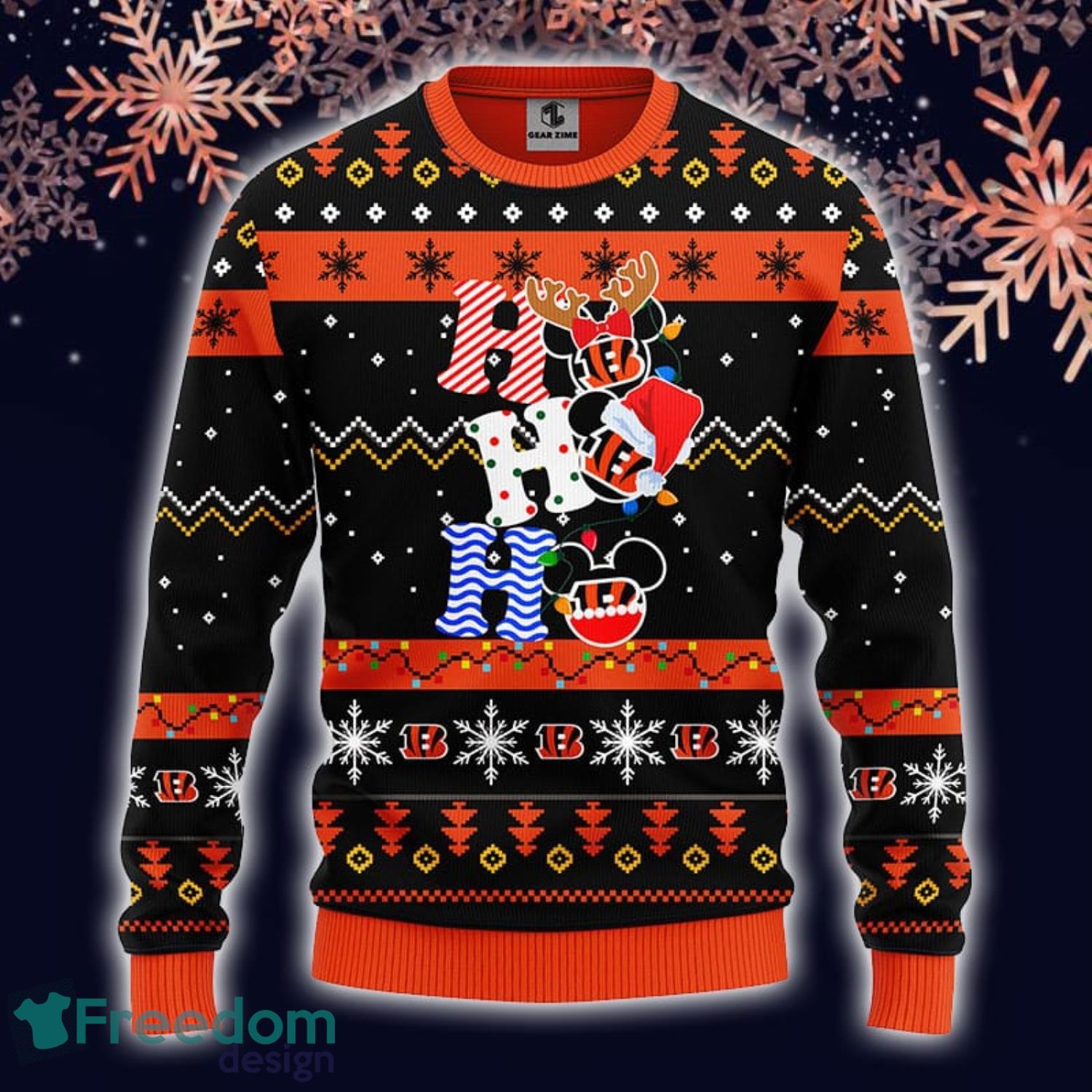 Cute Grinch American Football Cincinnati Bengals Ugly Christmas Sweater -  Freedomdesign