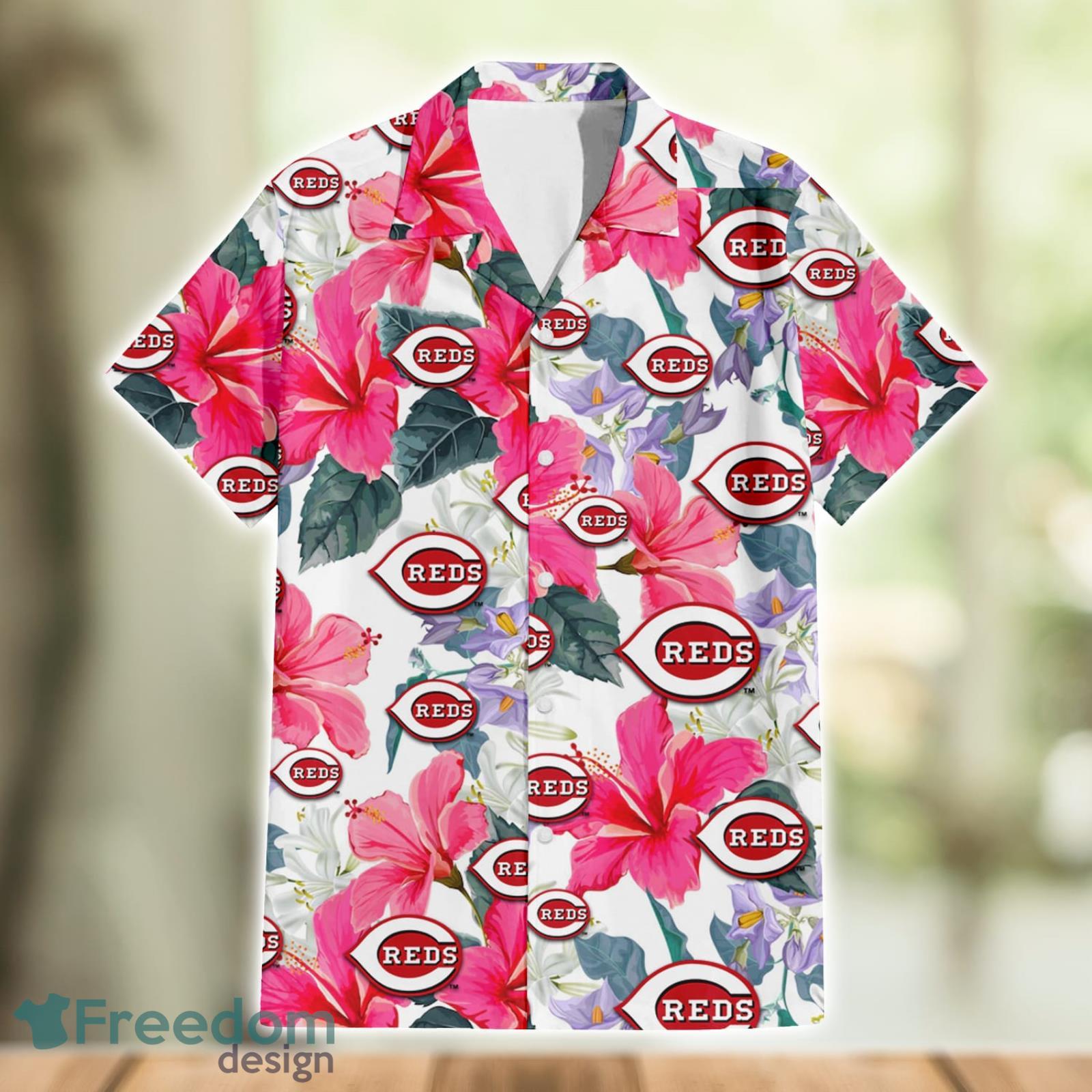 Cincinnati Reds Pink Hibiscus Tropical Men And Womwn Summer Gift Hawaiian  Shirt - Freedomdesign
