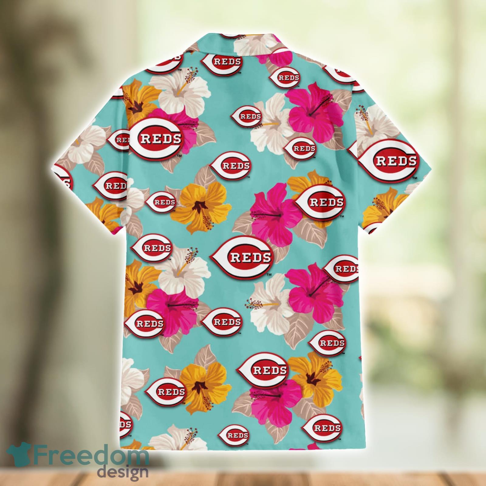 Personalized Name And Number Cincinnati Reds Baseball All Over Print 3D  Hawaiian Shirt - White - T-shirts Low Price