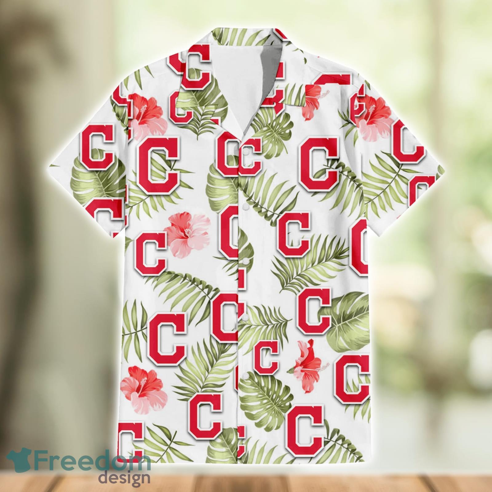 Cleveland Indians Green Leaf Pattern Tropical Hawaiian Shirt For Men And  Women - Freedomdesign