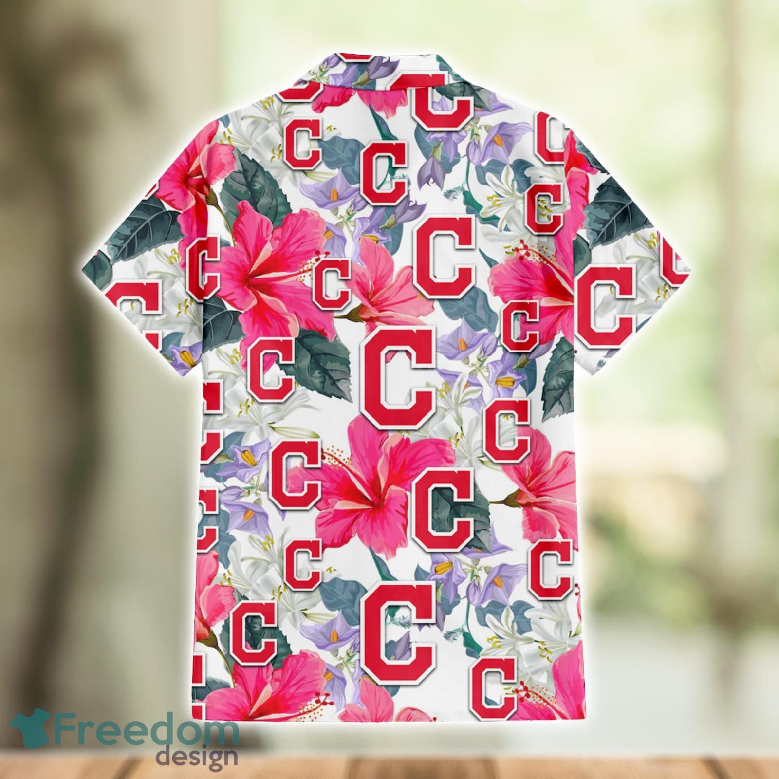 Cleveland Indians Pink Hibiscus Tropical Men And Womwn Summer Gift Hawaiian  Shirt - Freedomdesign