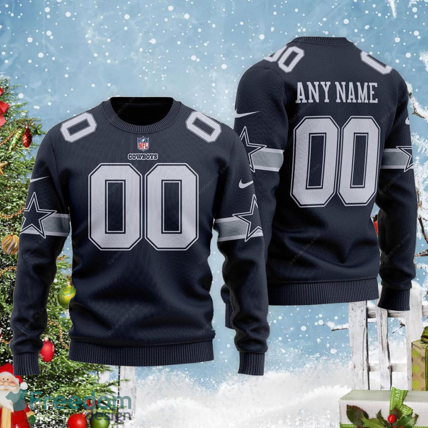 Dallas Cowboys Ugly Sweater Cowboys Snowflakes 3D Ugly Christmas Sweater  Presents Christmas For Men And Women - Freedomdesign