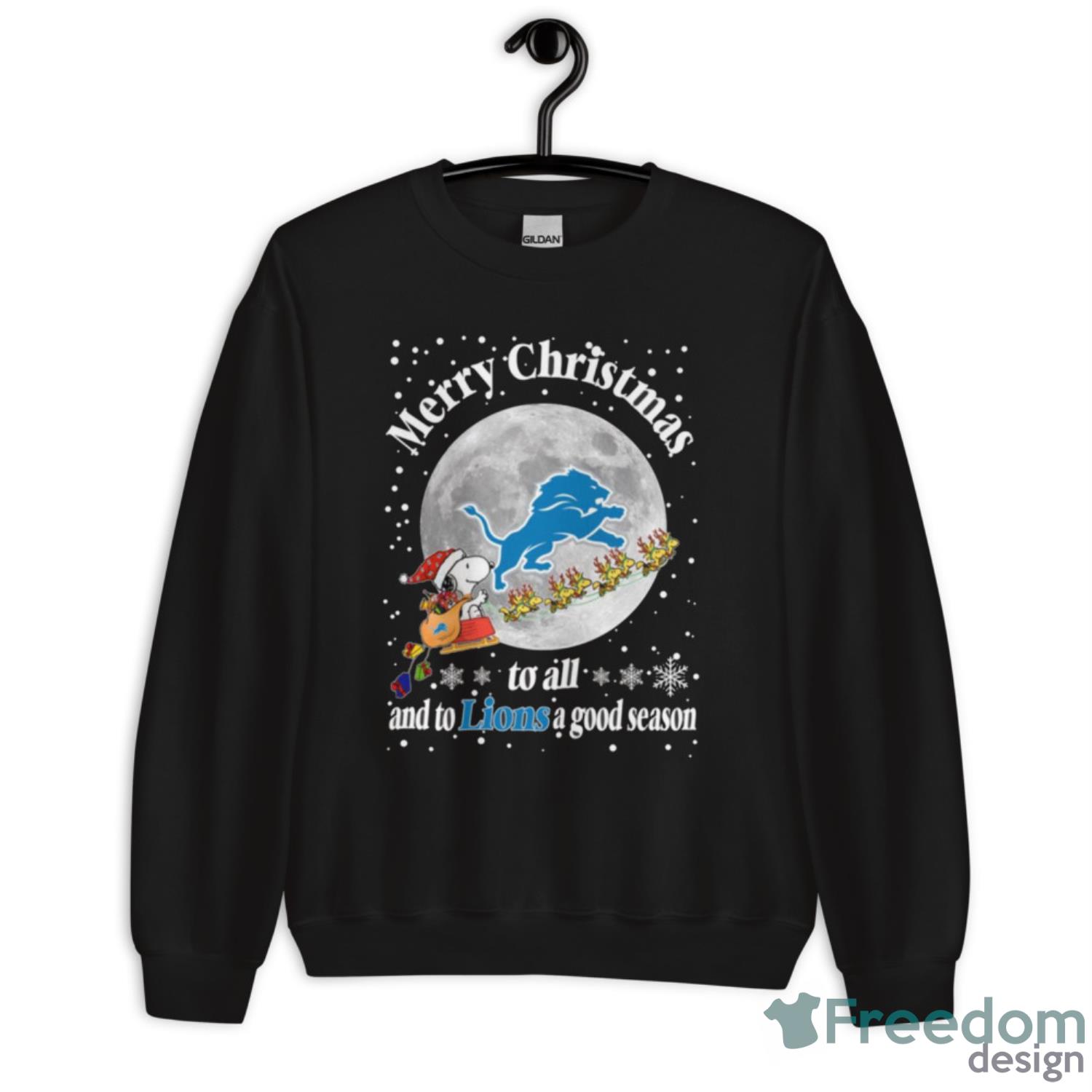 Detroit Lions Merry Christmas To All And To Lions A Good Season NFL  Football Sports T Shirt - Freedomdesign