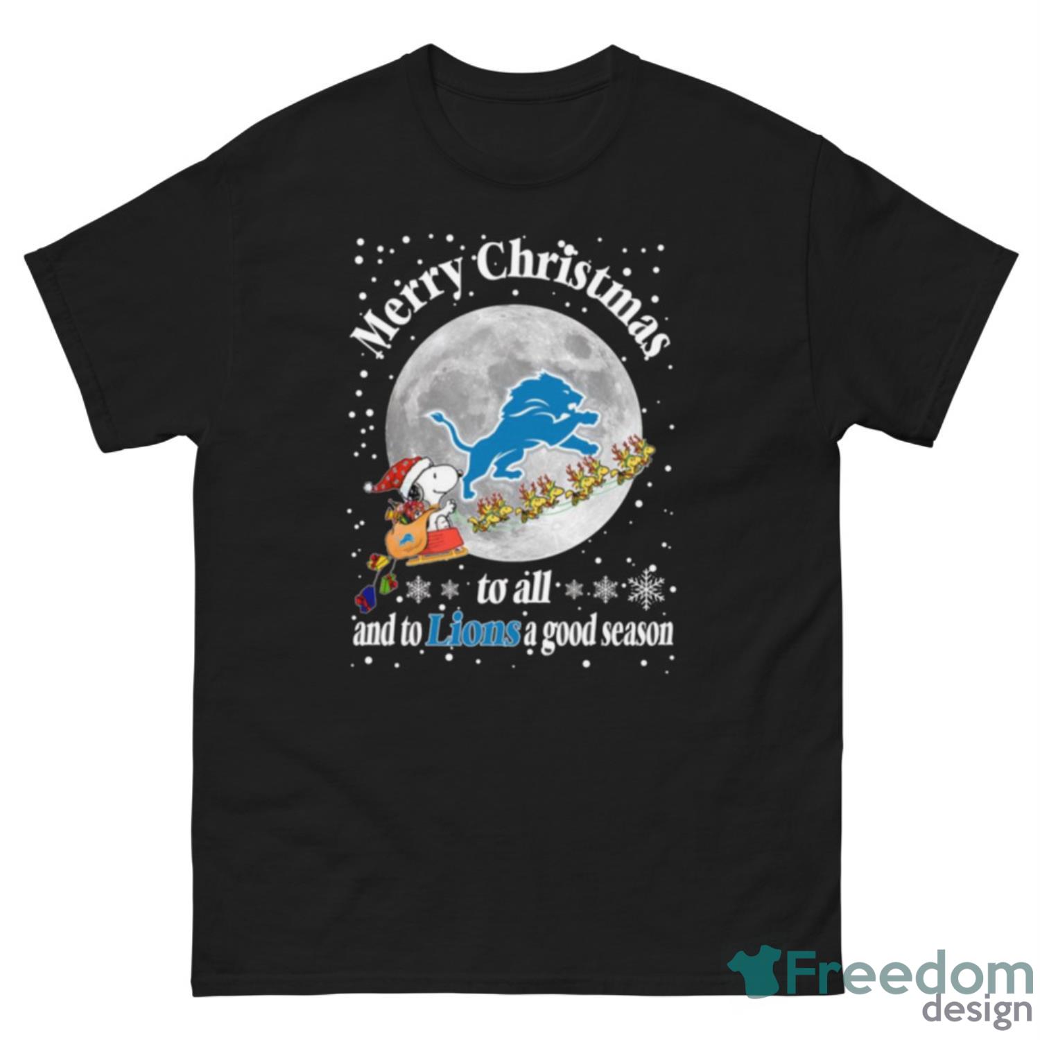 Detroit Lions Merry Christmas To All And To Lions A Good Season NFL Football Sports T Shirt - G500 Men’s Classic Tee