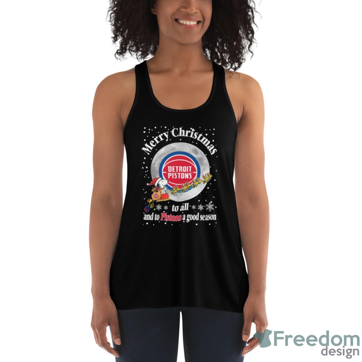 Detroit Pistons Merry Christmas To All And To Pistons A Good Season NBA Basketball Sports T Shirt - Womens Flowy Racerback Tank Detroit Pistons Merry Christmas To All And To Pistons A Good Season NBA Basketball Sports T Shirt - Womens Flowy Racerback Tank