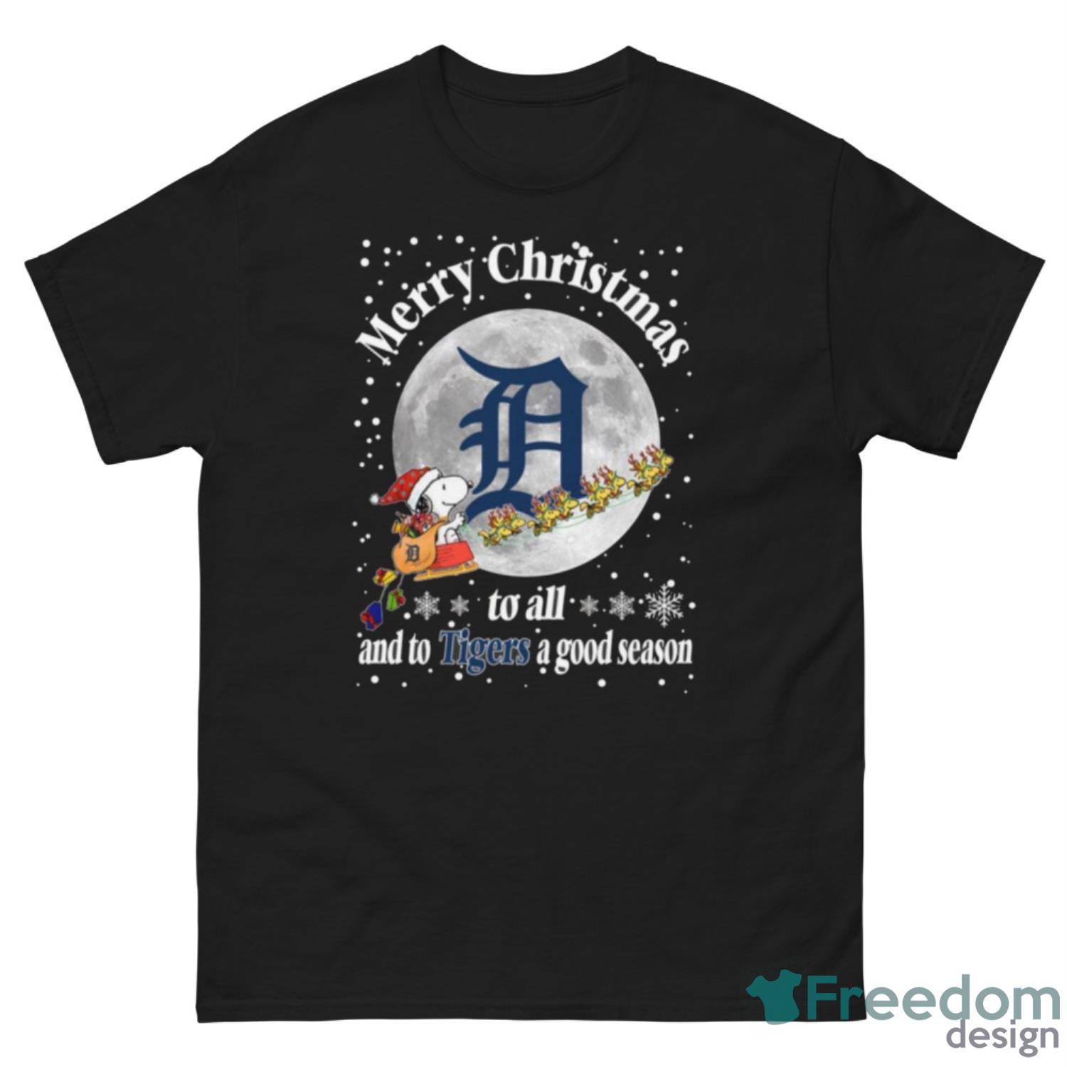 Detroit Tigers Merry Christmas To All And To Tigers A Good Season MLB Baseball Sports T Shirt - G500 Men’s Classic Tee