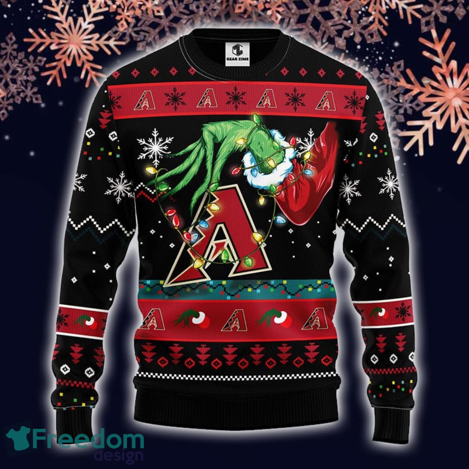 MLB Arizona Diamondbacks Grinch Christmas Ugly 3D Sweater For Men And Women  Gift Ugly Christmas - Banantees