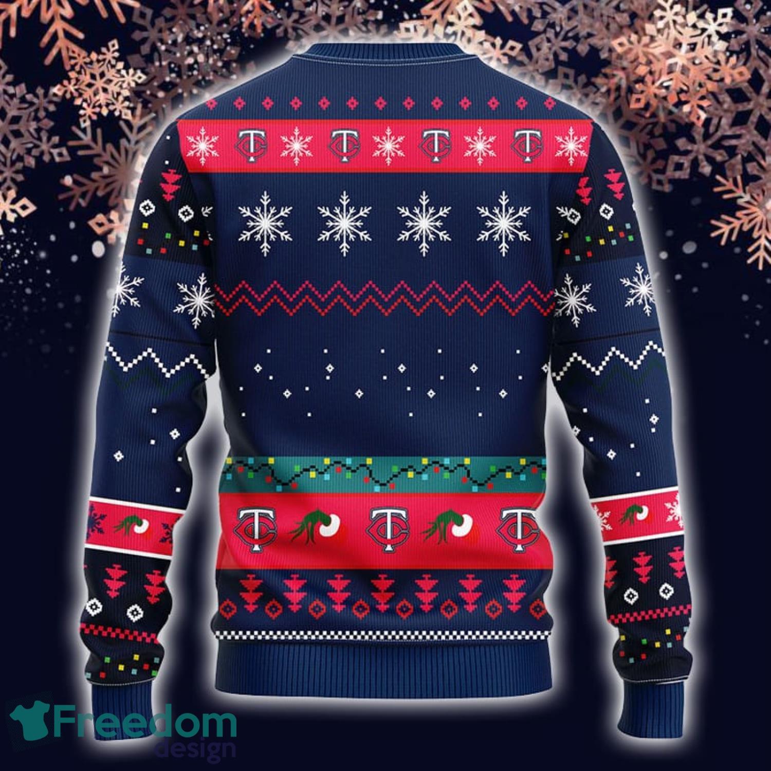 Minnesota Twins New Trends Custom Name And Number Christmas Hawaiian Shirt  - Freedomdesign