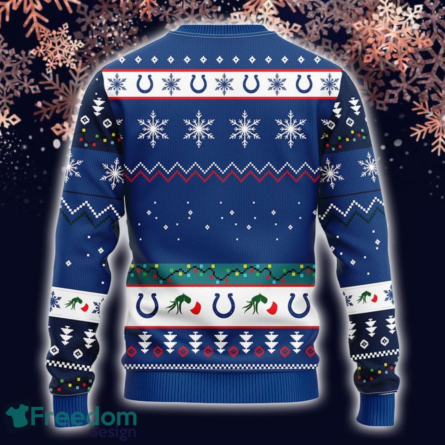 Indianapolis Colts Christmas Grinch Sweater For Fans - Banantees