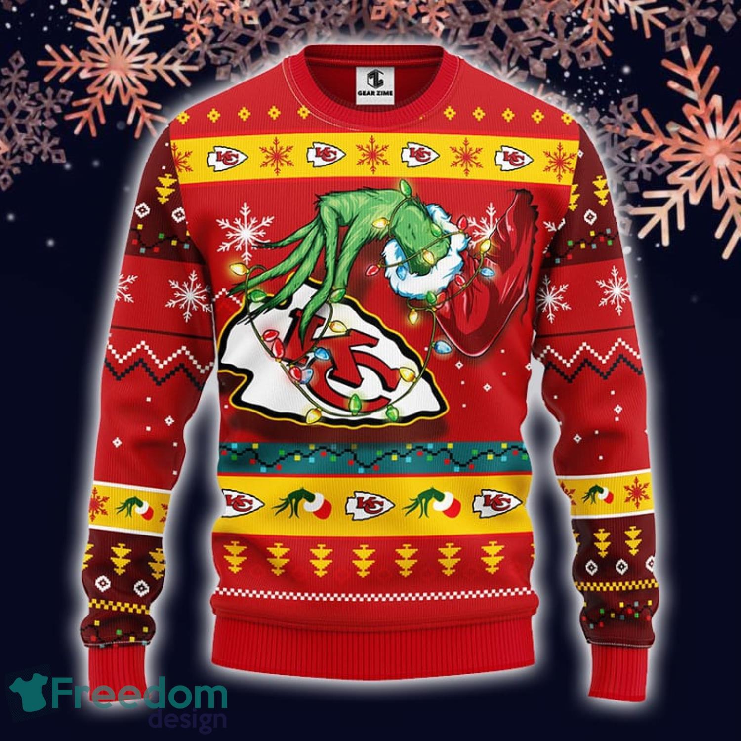 Christmas Gift Kansas City Chiefs Sport Fans 3D Ugly Christmas Sweater For  Men And Women