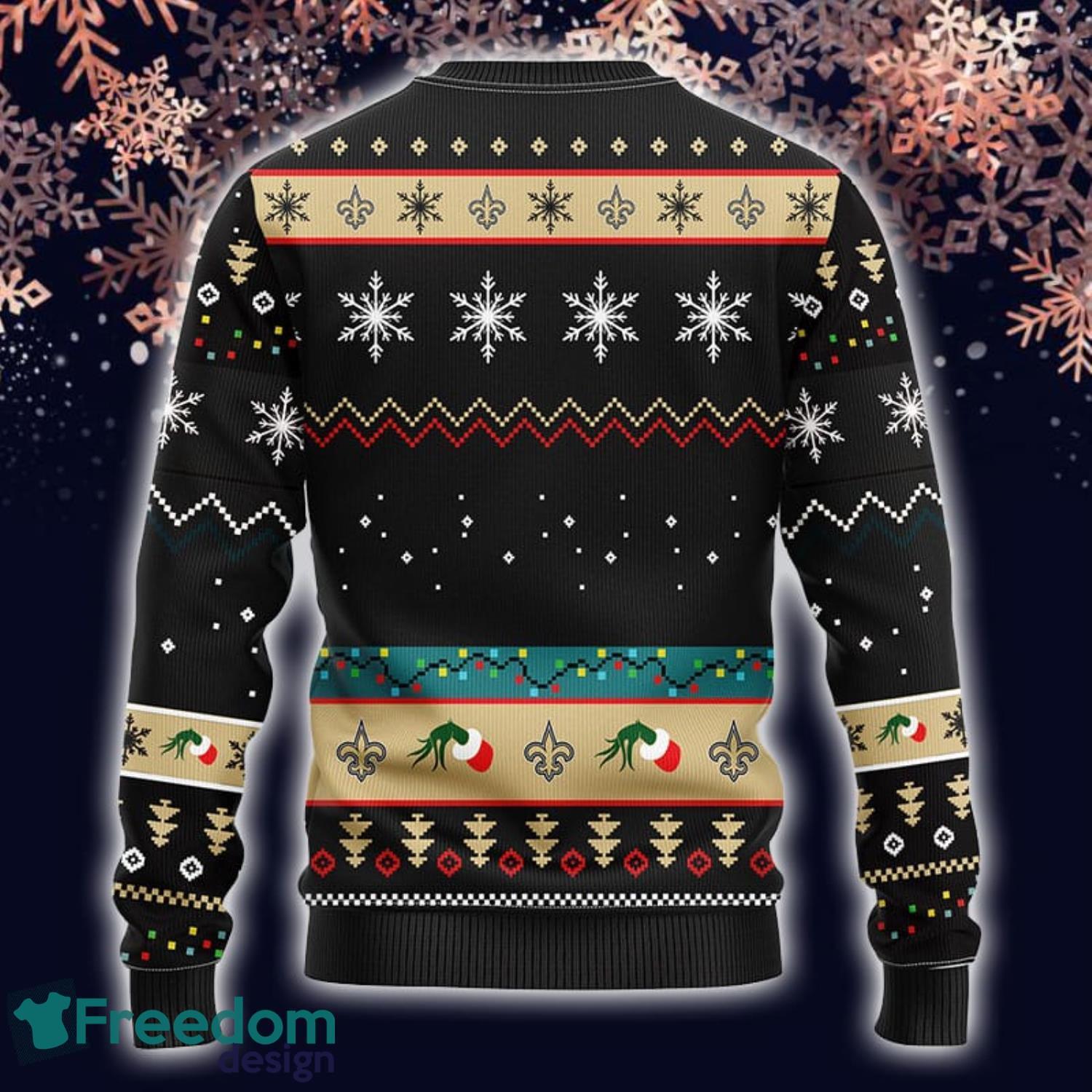 New Orleans Saints Pattern Ugly Christmas Sweater Gift - Freedomdesign