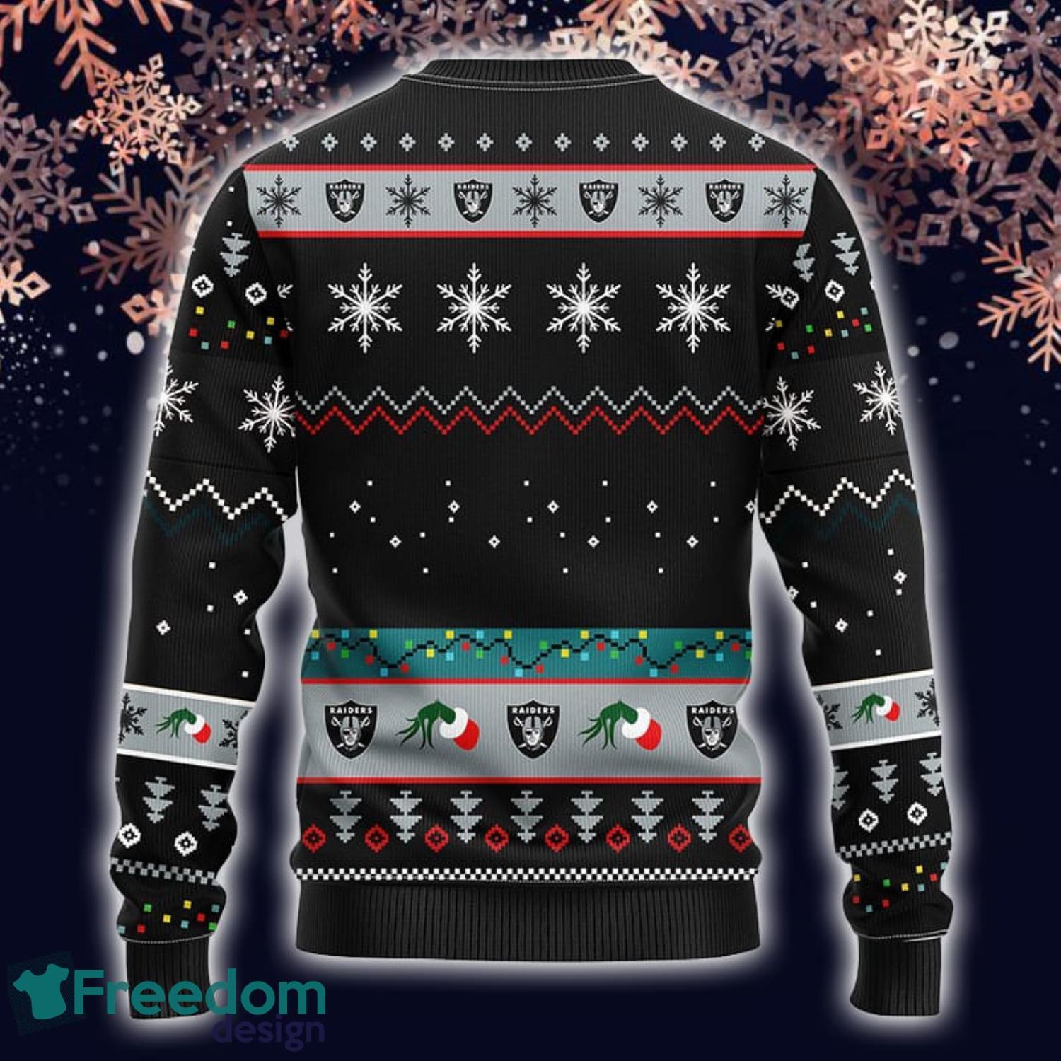 Oakland Raiders NFL Team Dabbing Santa Claus Funny Christmas Gift Men And  Women Ugly Christmas Sweater - Freedomdesign