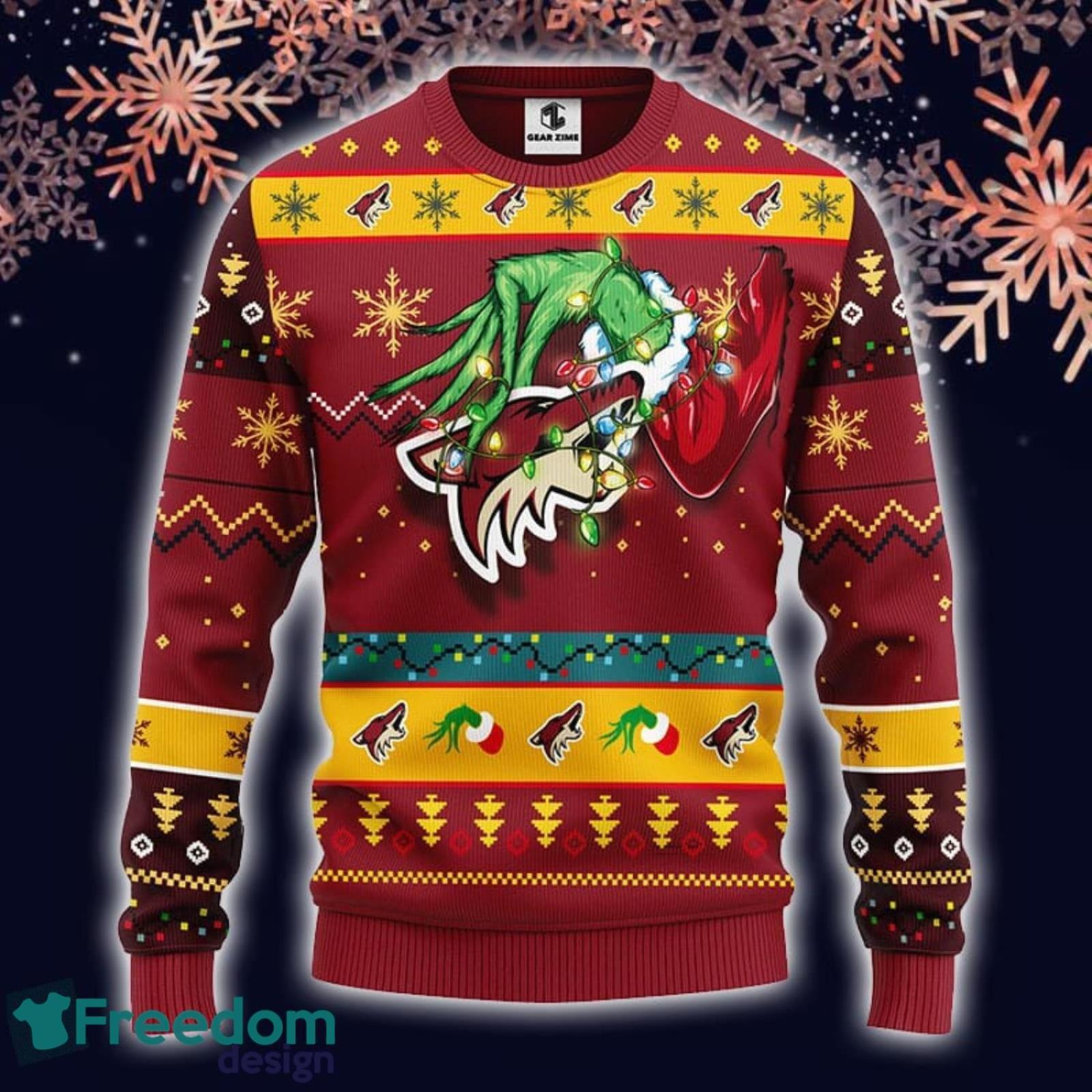 Arizona Coyotes Grinch NHL Ugly Christmas Sweater - LIMITED EDITION