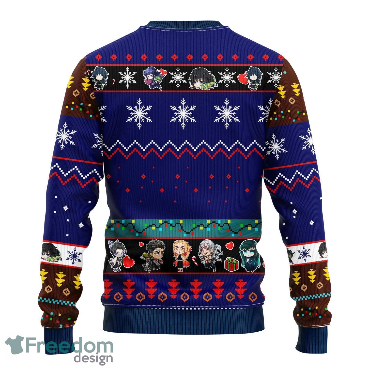 Giyu Tomioka Christmas Demon Slayer Anime Ugly Christmas Sweater Blue 1 Amazing Gift Men And Women Christmas Gift Product Photo 2 Giyu Tomioka Christmas Demon Slayer Anime Ugly Christmas Sweater Blue 1 Amazing Gift Men And Women Christmas Gift Product Photo 2