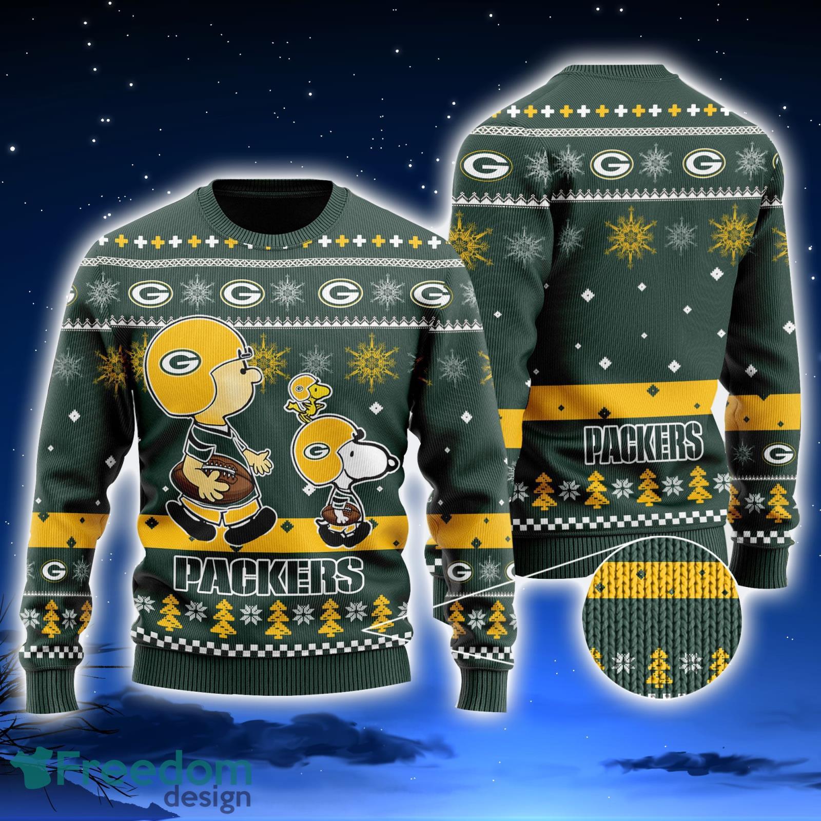 Green Bay Packers Snoopy Lover Ugly Christmas Sweater