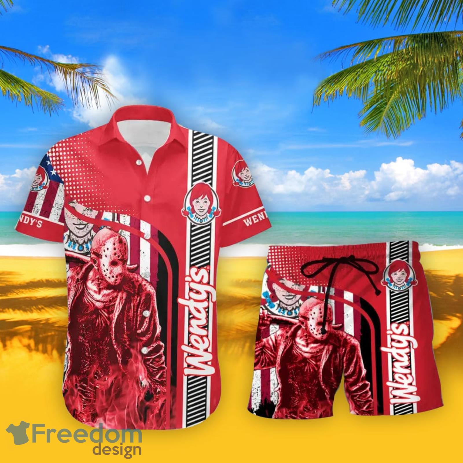 Detroit Lions NFL Horror Movies Character Hawaiian Shirt And Shorts  Halloween Gifts - Freedomdesign