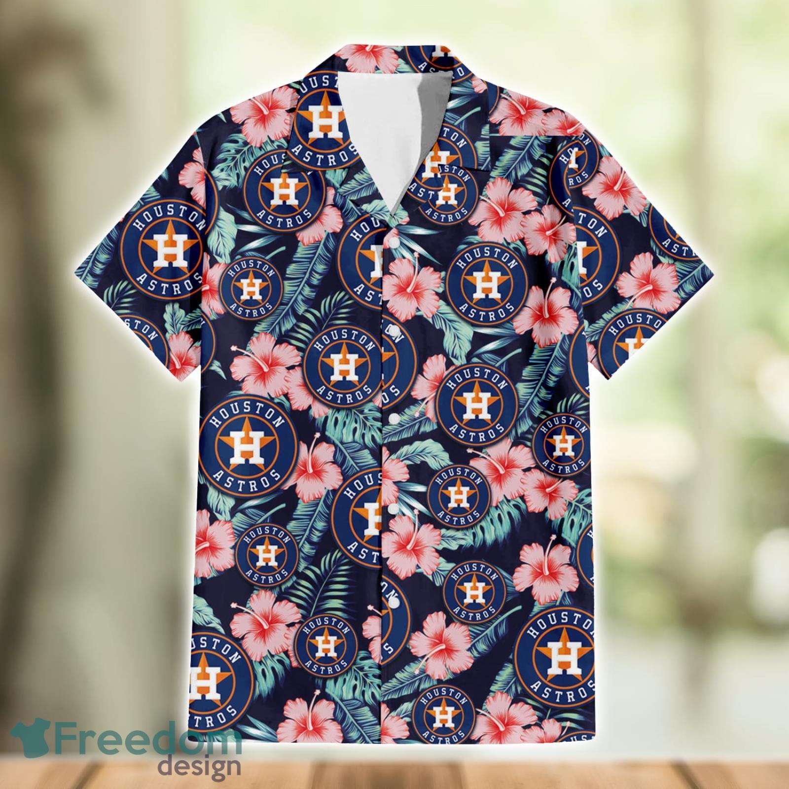 Houston Astros Pink Hibiscus Tropical Men And Womwn Summer Gift Hawaiian  Shirt - Freedomdesign