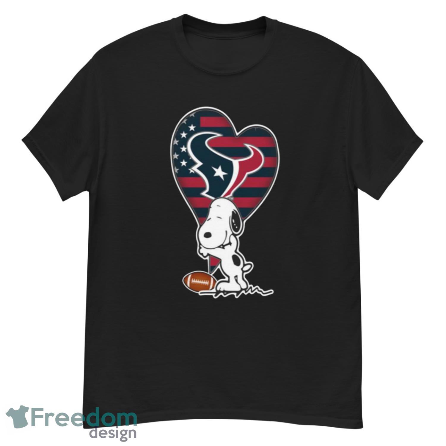 Houston Texans NFL Football The Peanuts Movie Adorable Snoopy T Shirt - G500 Men’s Classic T-Shirt