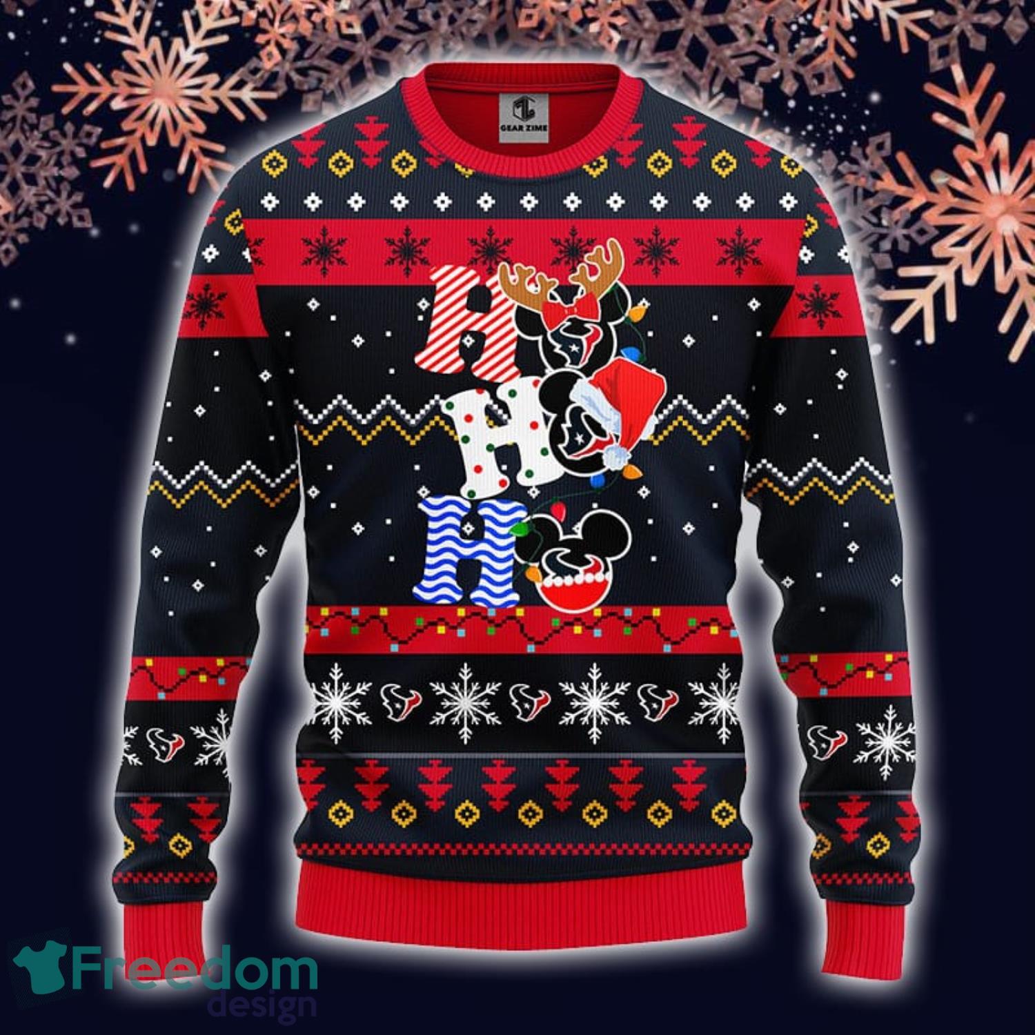 NFL Houston Texans Mickey Mouse Ugly Christmas Sweater –