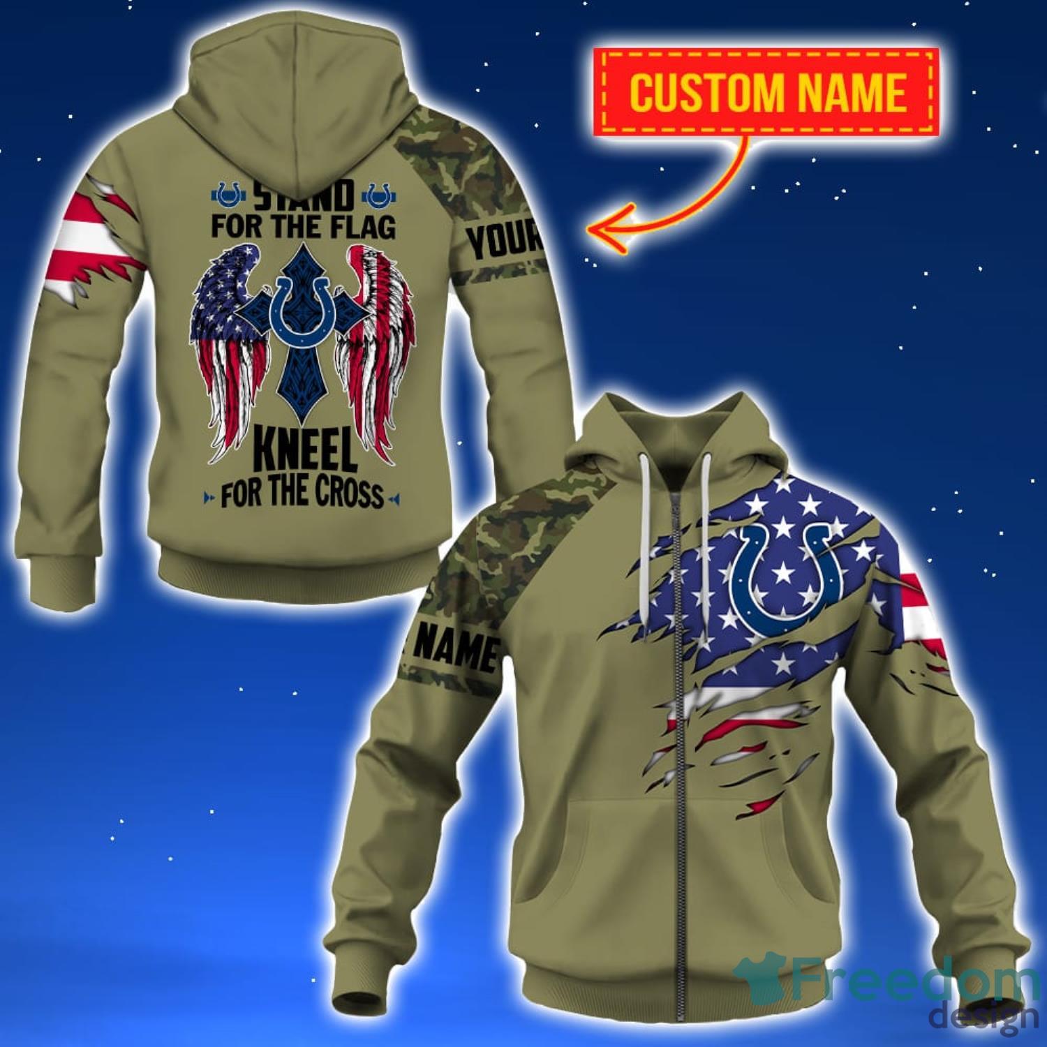 Indianapolis Colts NFL Ugly Stadiums Christmas 3D Zip Hoodie Custom Number  And Name - Freedomdesign