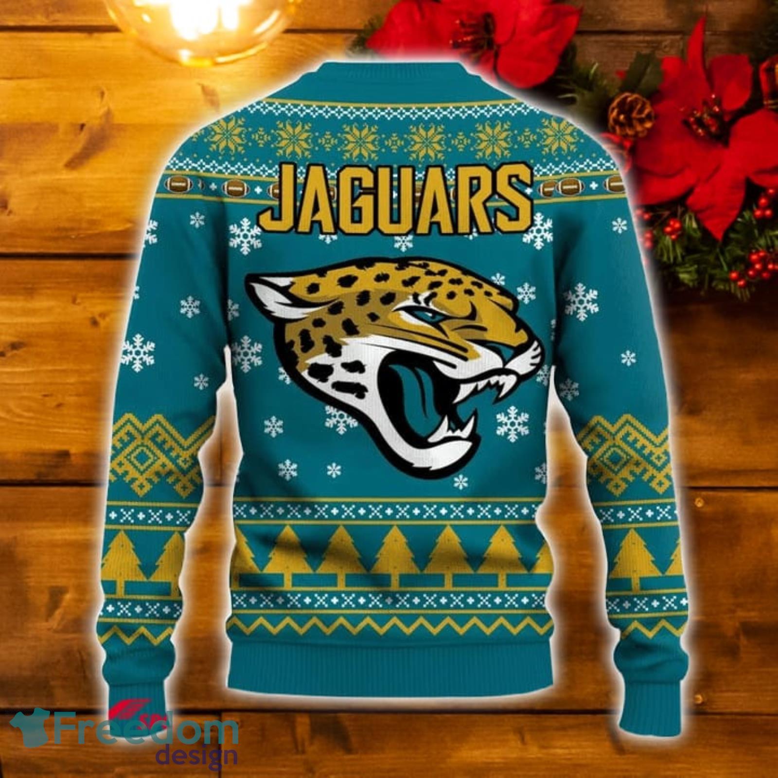 Jacksonville Jaguars Dog Family Holiday Ugly Sweater, Size: XL