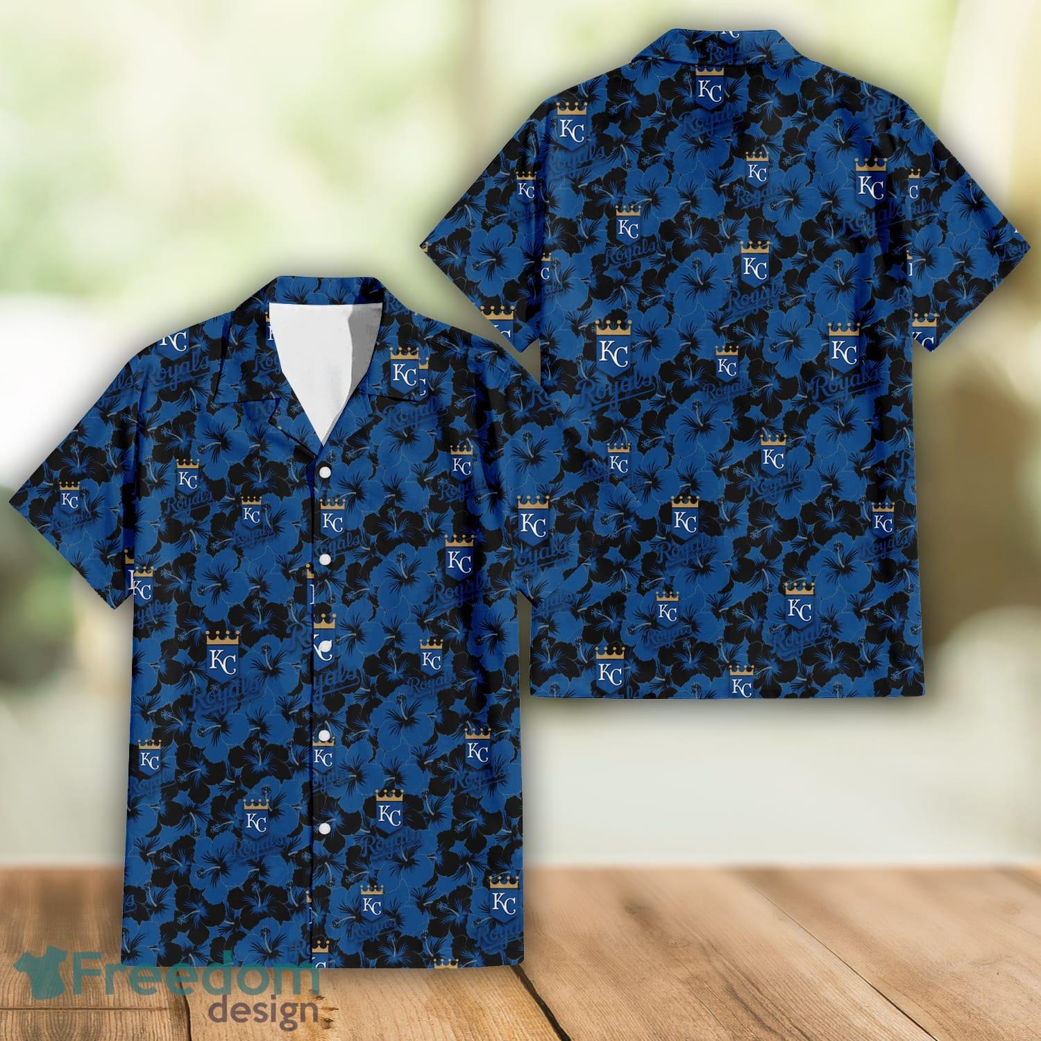 Kansas City Royals Tropical Flower Pattern 3D All Over Print Hawaiian Shirt  Gift For Royals Fans - Freedomdesign