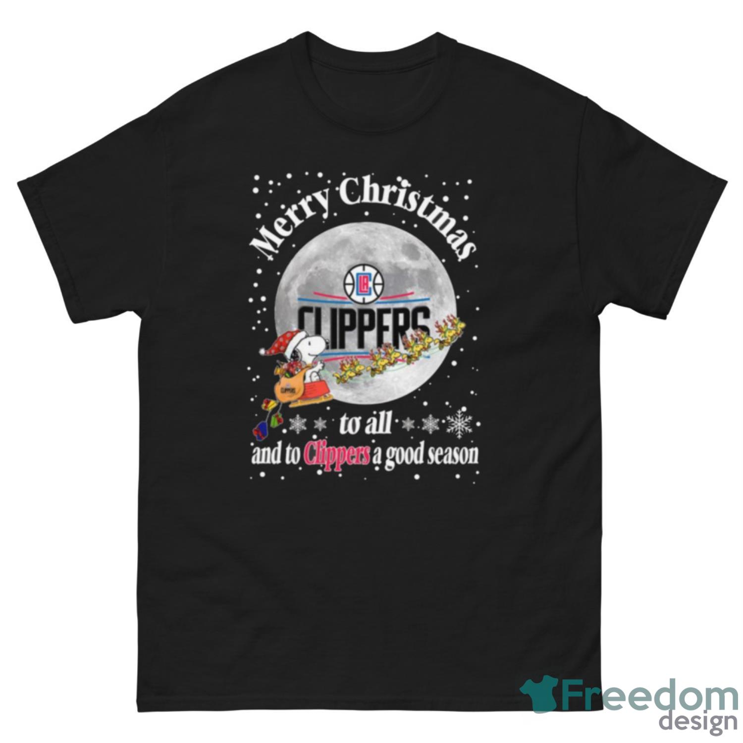 LA Clippers Merry Christmas To All And To Clippers A Good Season NBA Basketball Sports T Shirt - G500 Men’s Classic Tee