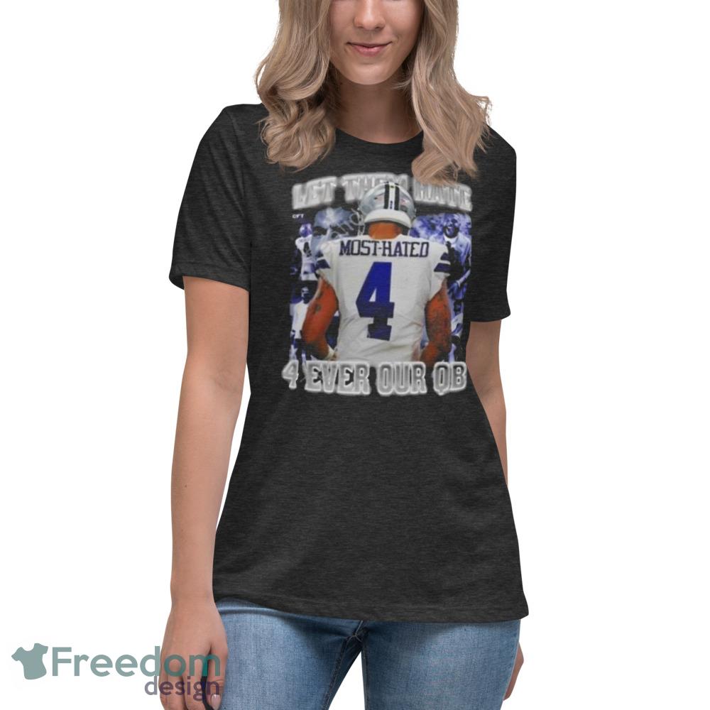 Let Them Hate 4 Ever Our Qb T-Shirt For Men Women And Youth - Womens Relaxed Short Sleeve Jersey Tee-1 Let Them Hate 4 Ever Our Qb T-Shirt For Men Women And Youth - Womens Relaxed Short Sleeve Jersey Tee-1
