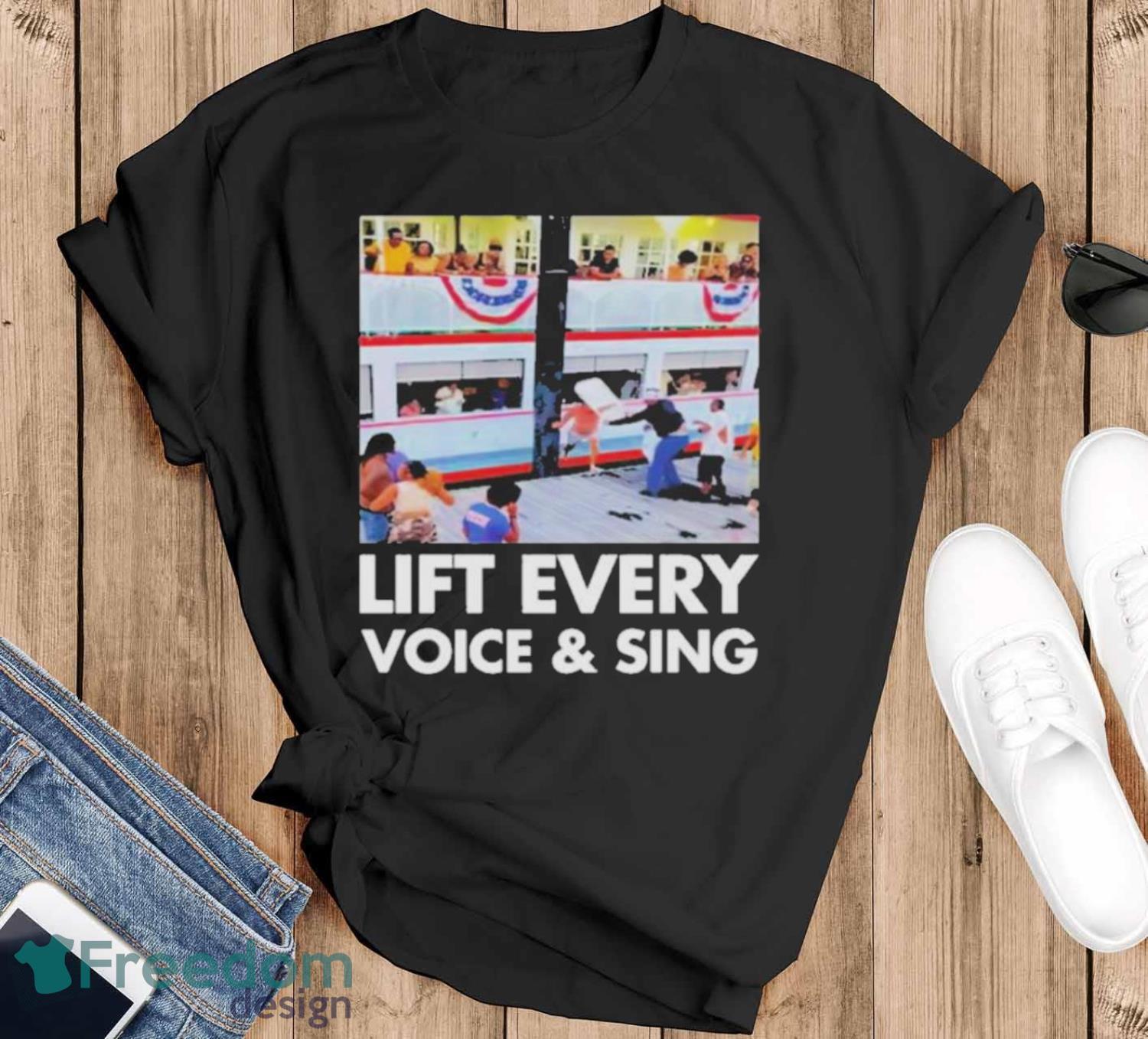 Lift Every Voice and Sing Montgomery Alabama Riverboat Shirt - Black T-Shirt