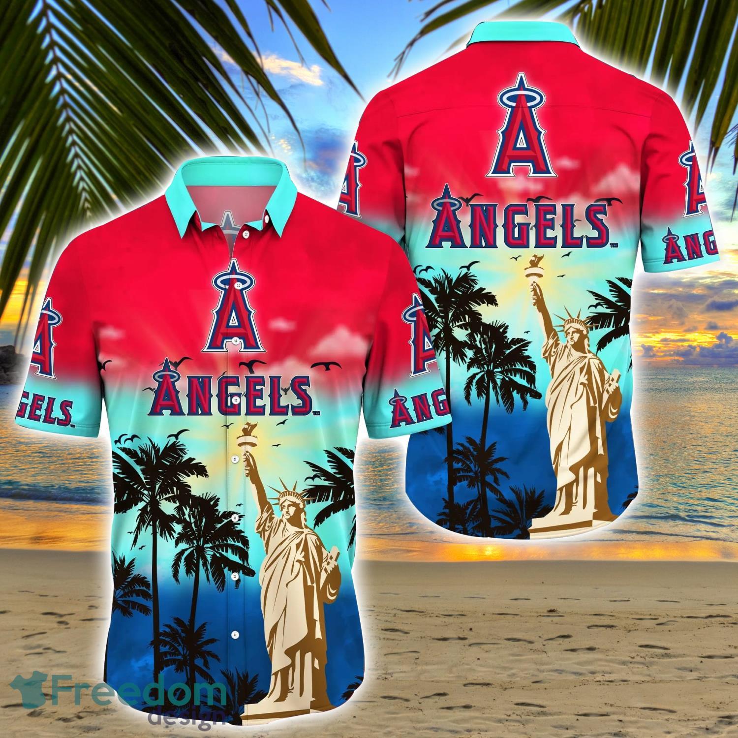 Los Angeles Angels MLB Hawaiian Shirt Warmth Aloha Shirt - Trendy