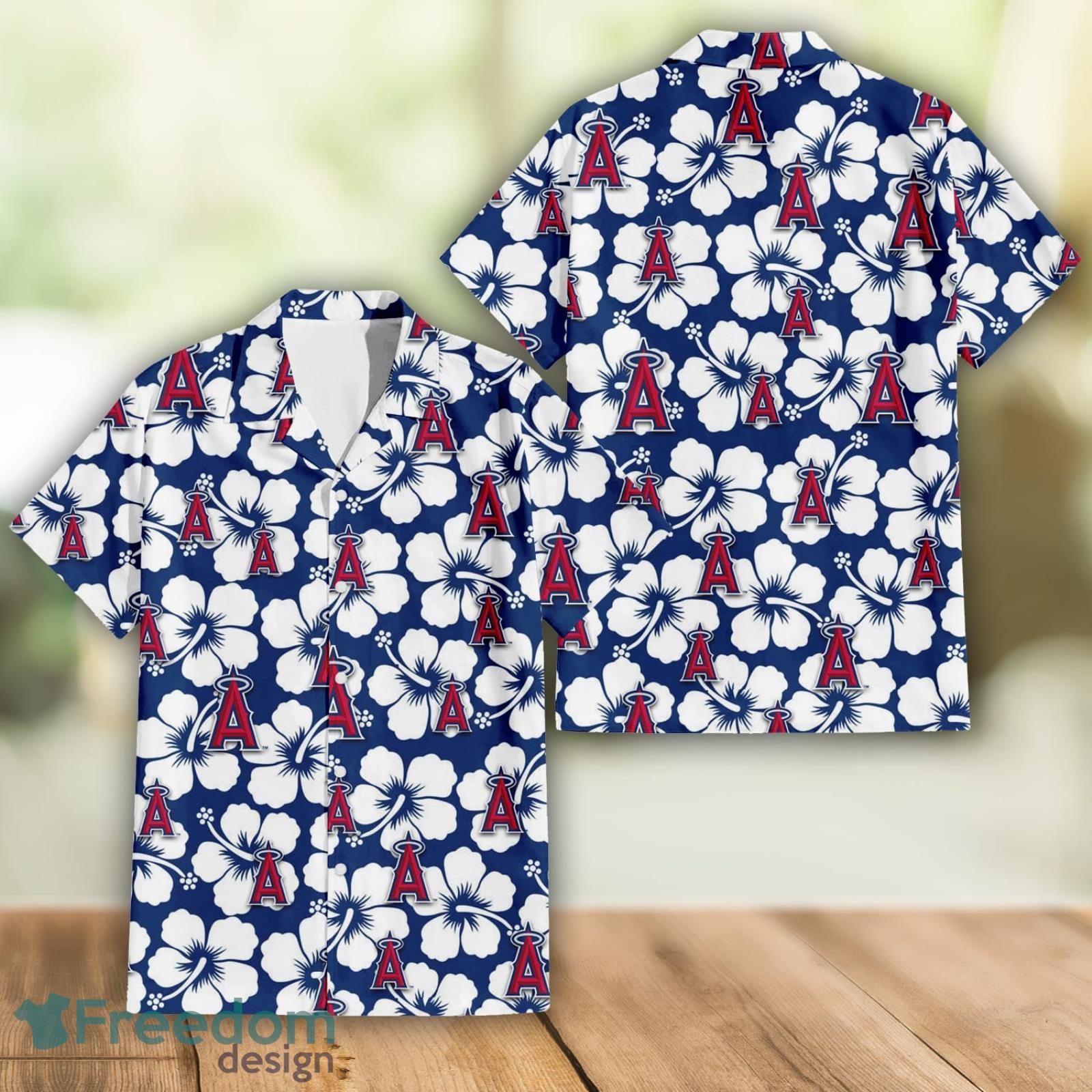 Los Angeles Angels Team Hibiscus Pattern Aloha Hawaiian Shirt Summer Gift -  Freedomdesign