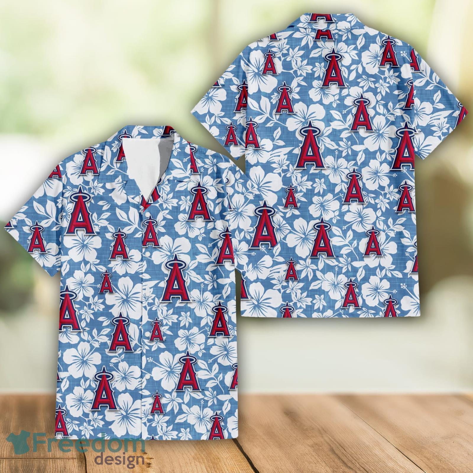 Los Angeles Dodgers Team Hibiscus Pattern Aloha Hawaiian Shirt