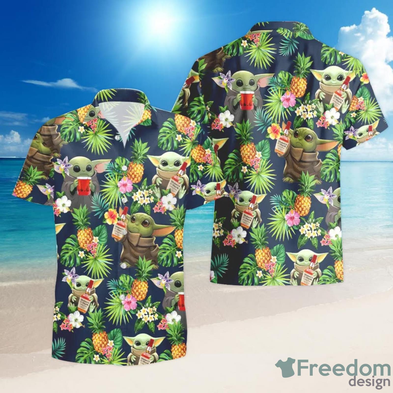 Green Bay Packers Baby Yoda Custom Name Hawaiian Shirt - Freedomdesign