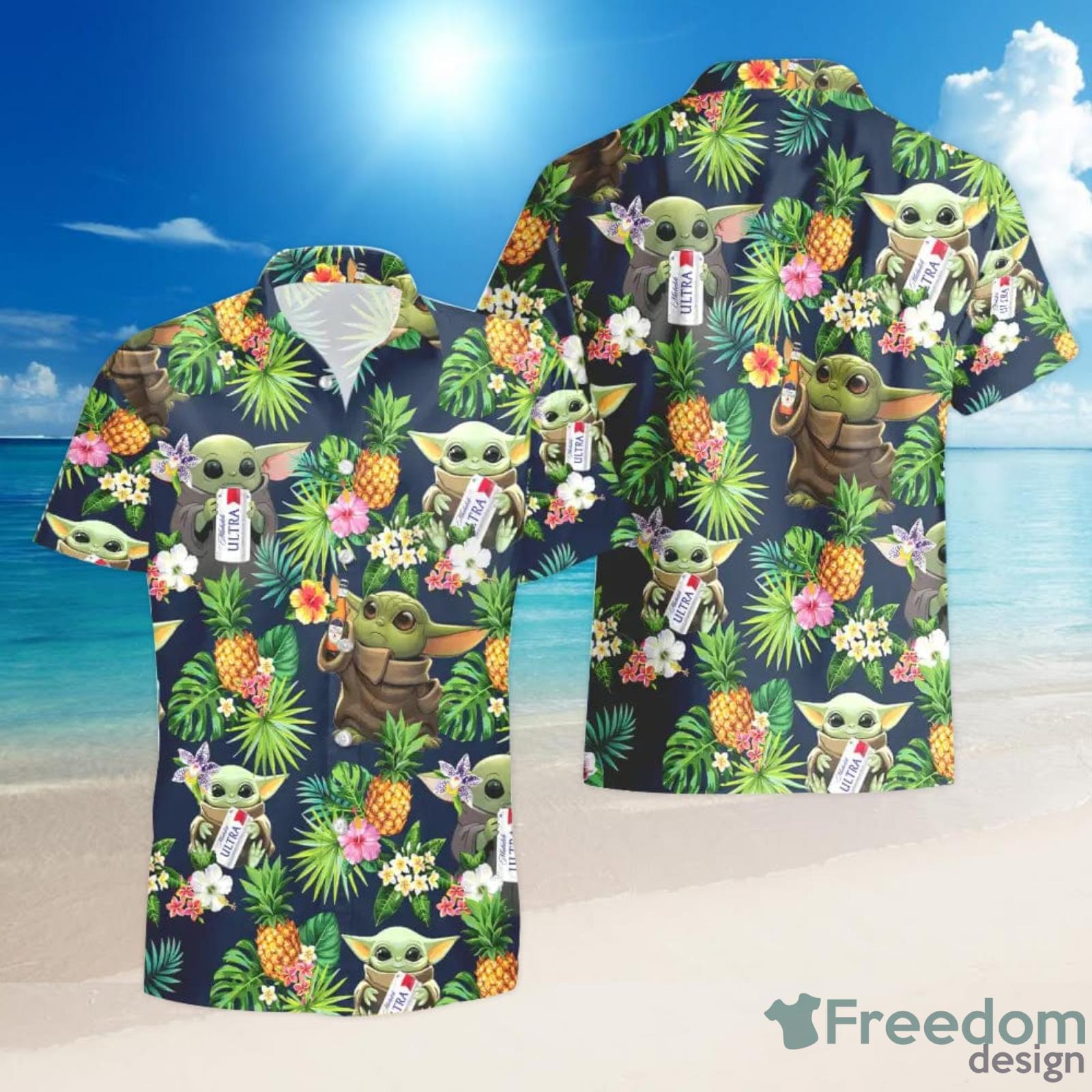 Cardinals Baby Yoda Star Wars Beach Summer Hawaiian Shirt Full Over Print -  Freedomdesign