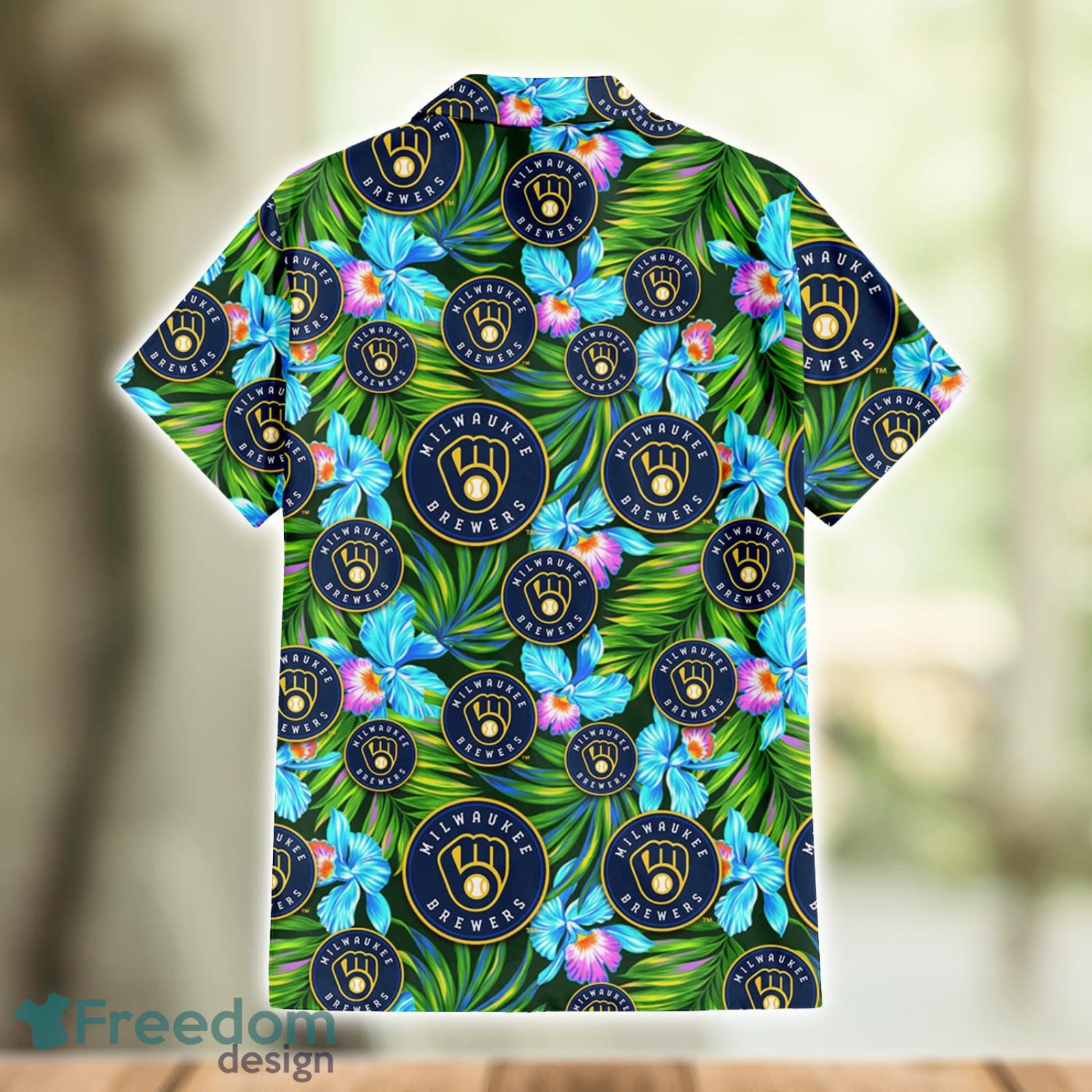 Brewers Hawaiian Shirt Blue Tropical Island Hawaiian Shirt