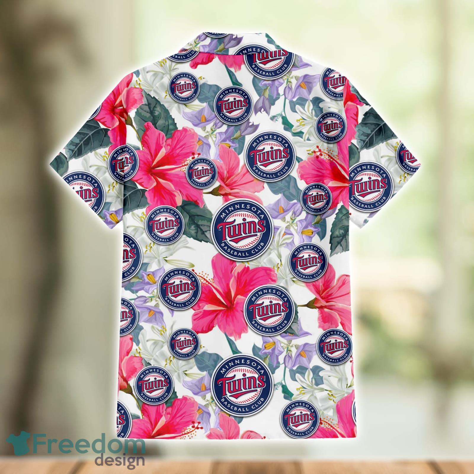 Minnesota Twins Pink Hibiscus Tropical Men And Womwn Summer Gift