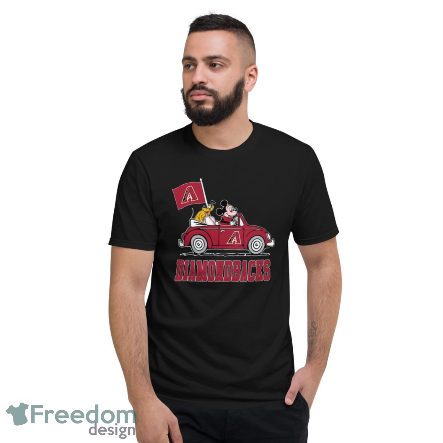 MLB Baseball Arizona Diamondbacks Pluto Mickey Driving Disney Shirt T Shirt  - Freedomdesign