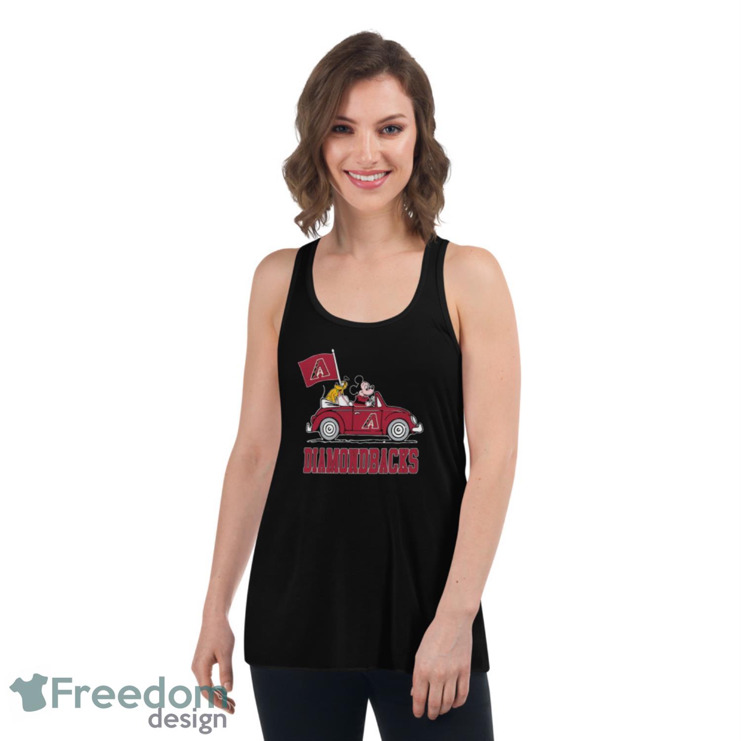 MLB Baseball Arizona Diamondbacks Pluto Mickey Driving Disney Shirt T Shirt  - Freedomdesign